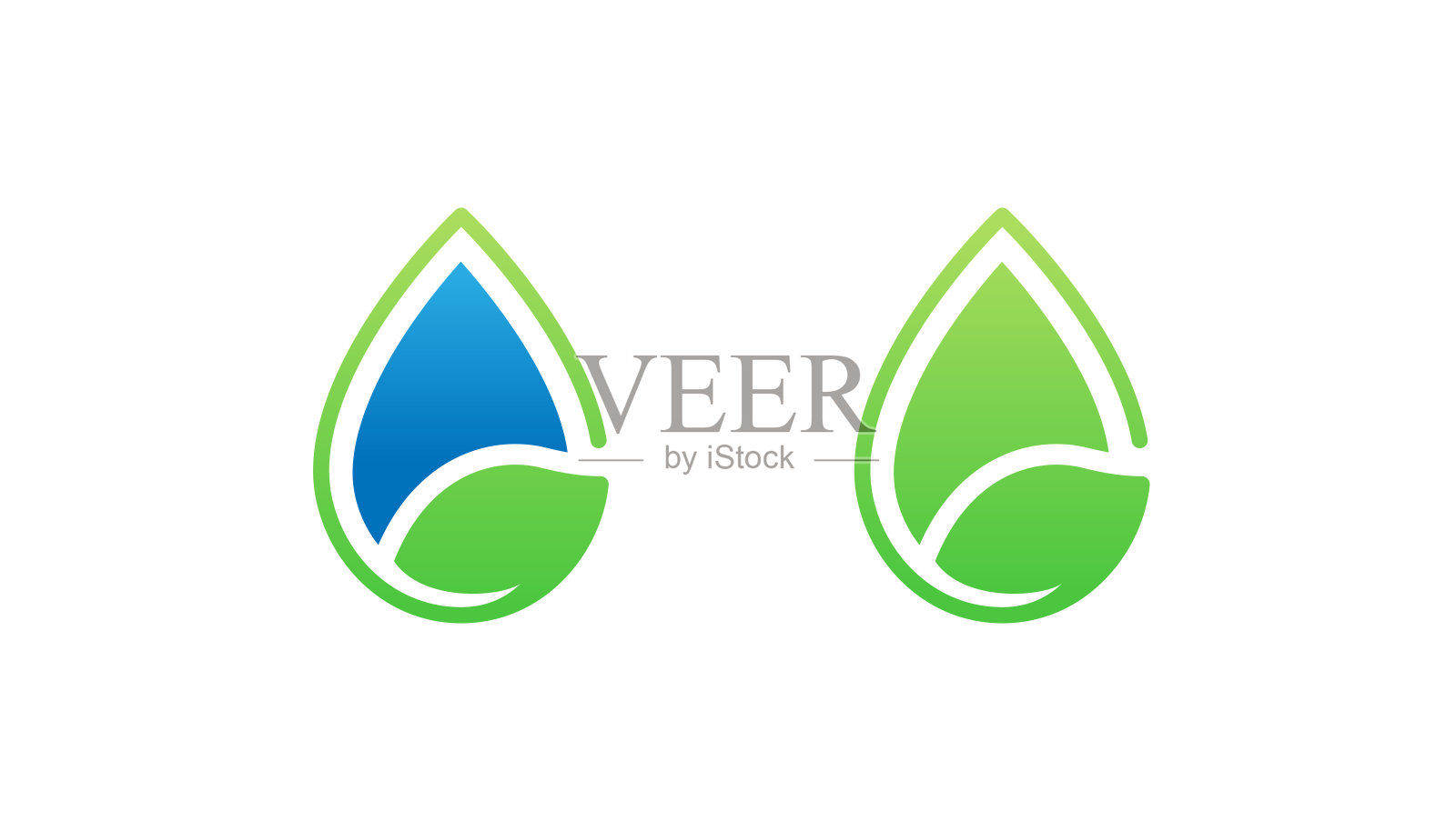 绿水标志设计插画图片素材