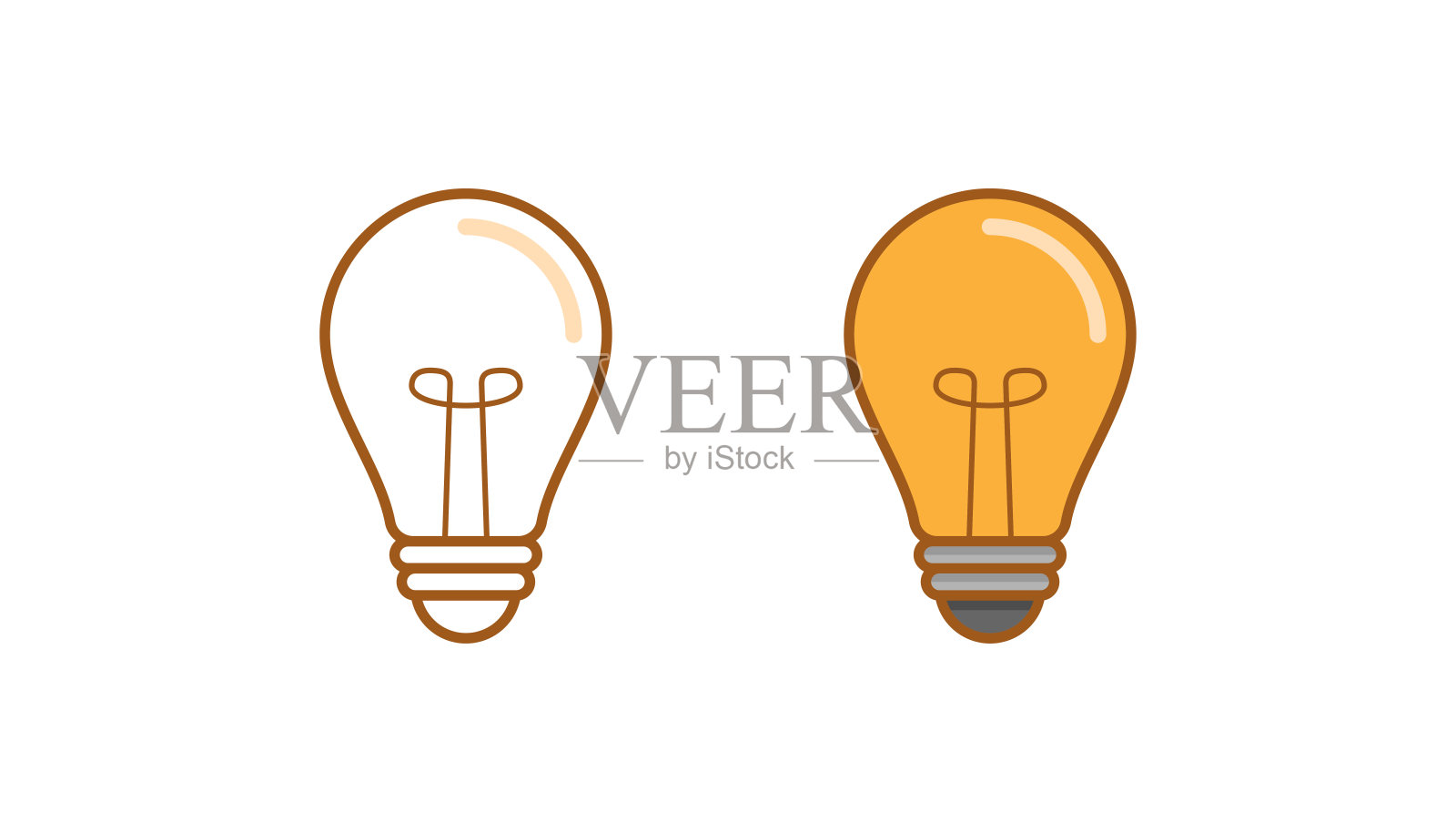 灯泡图标矢量图标素材