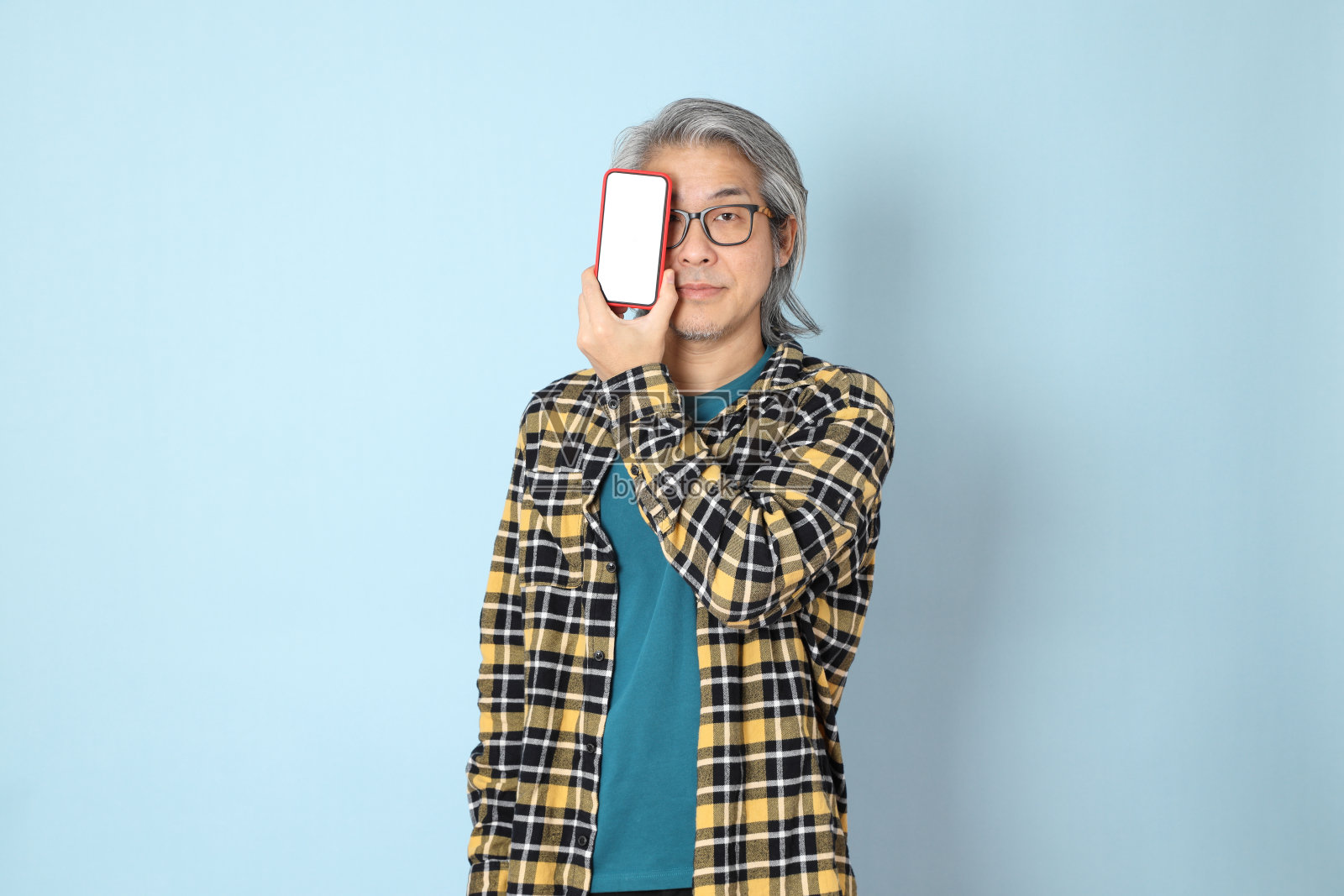 男人用蓝色照片摄影图片