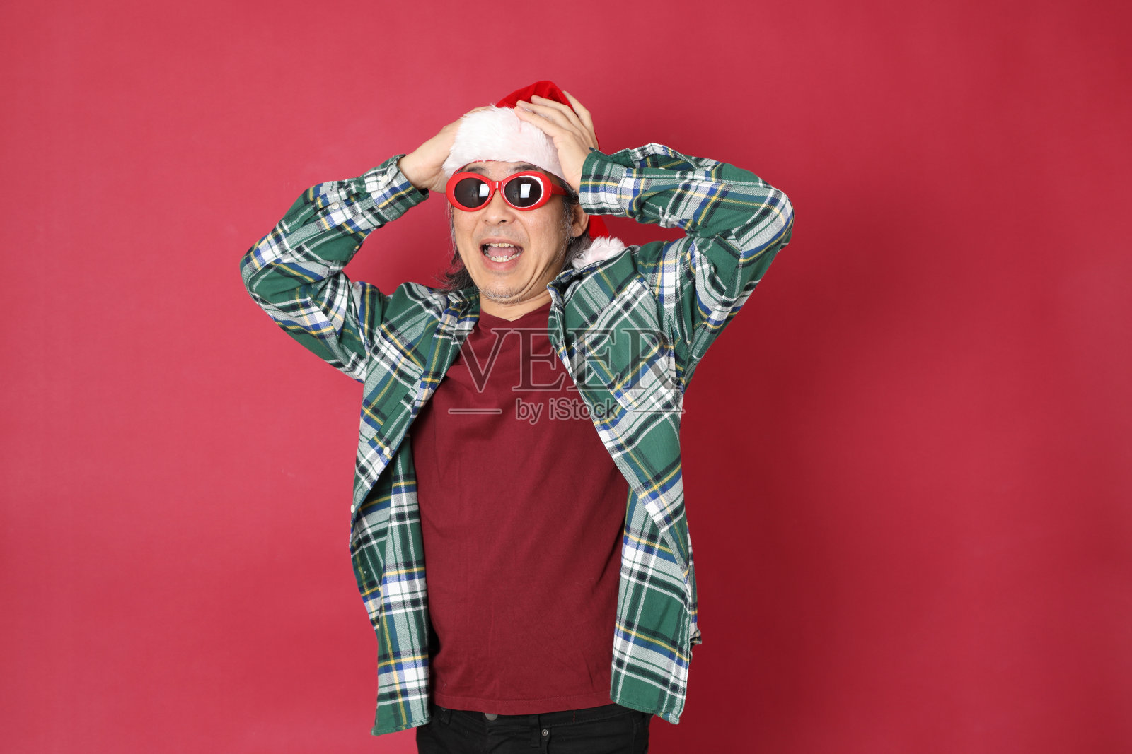 圣诞老人照片摄影图片