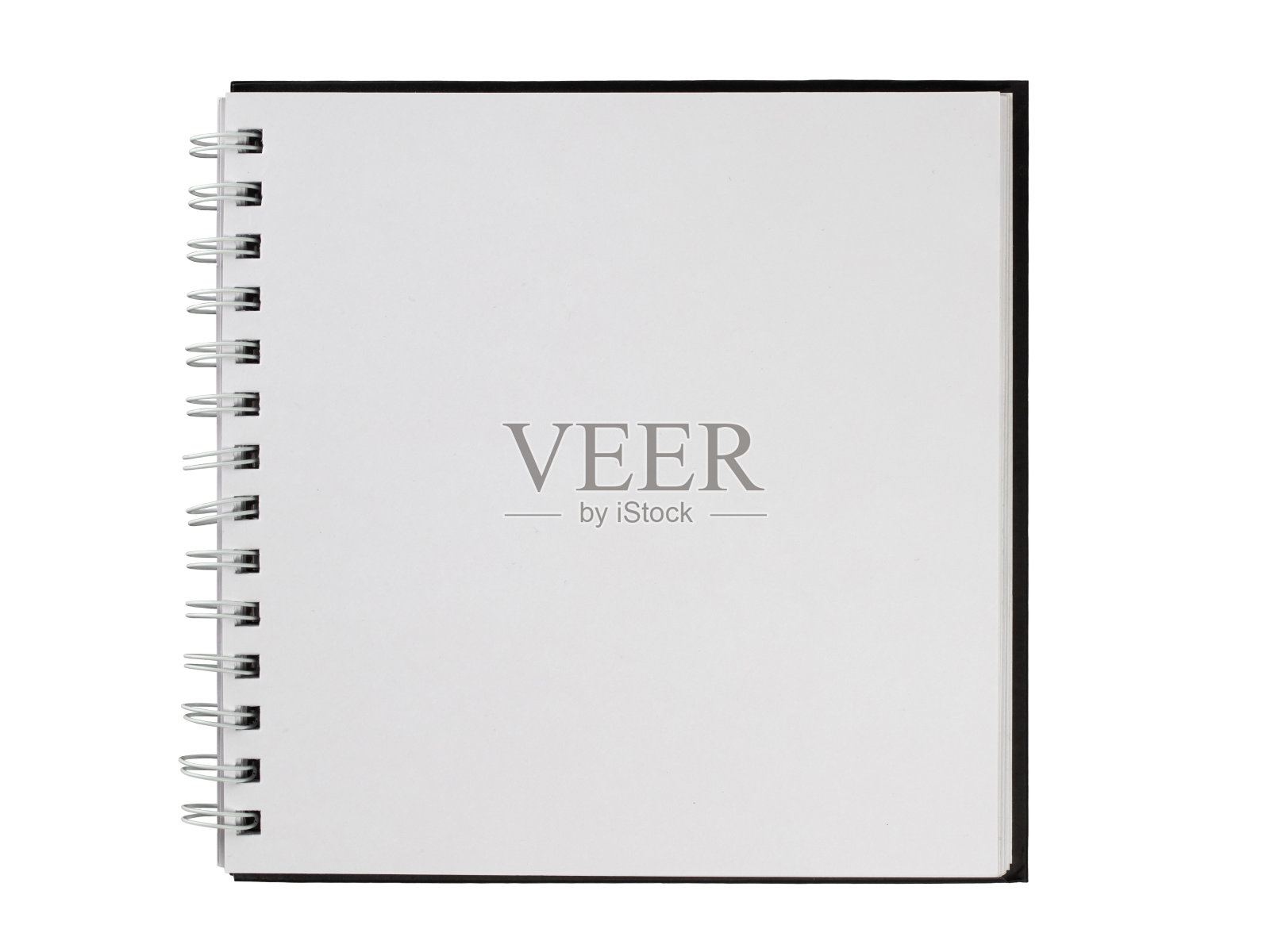 空白页，空白页精装书的书页，孤立在白色背景上照片摄影图片