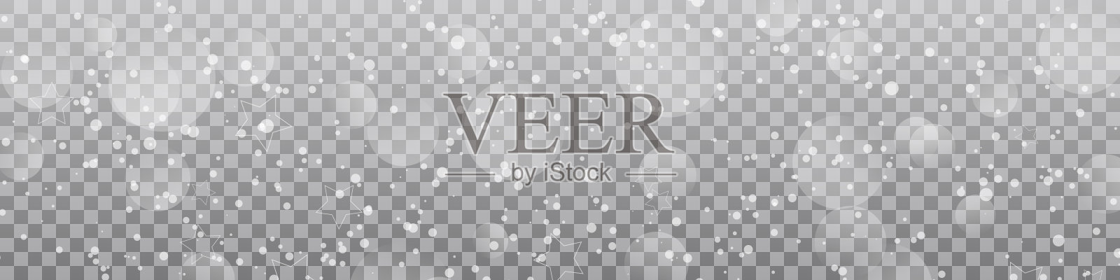 矢量Png大雪，不同形状和形式的雪花。雪花纷飞，雪花背景。下降的圣诞节插画图片素材