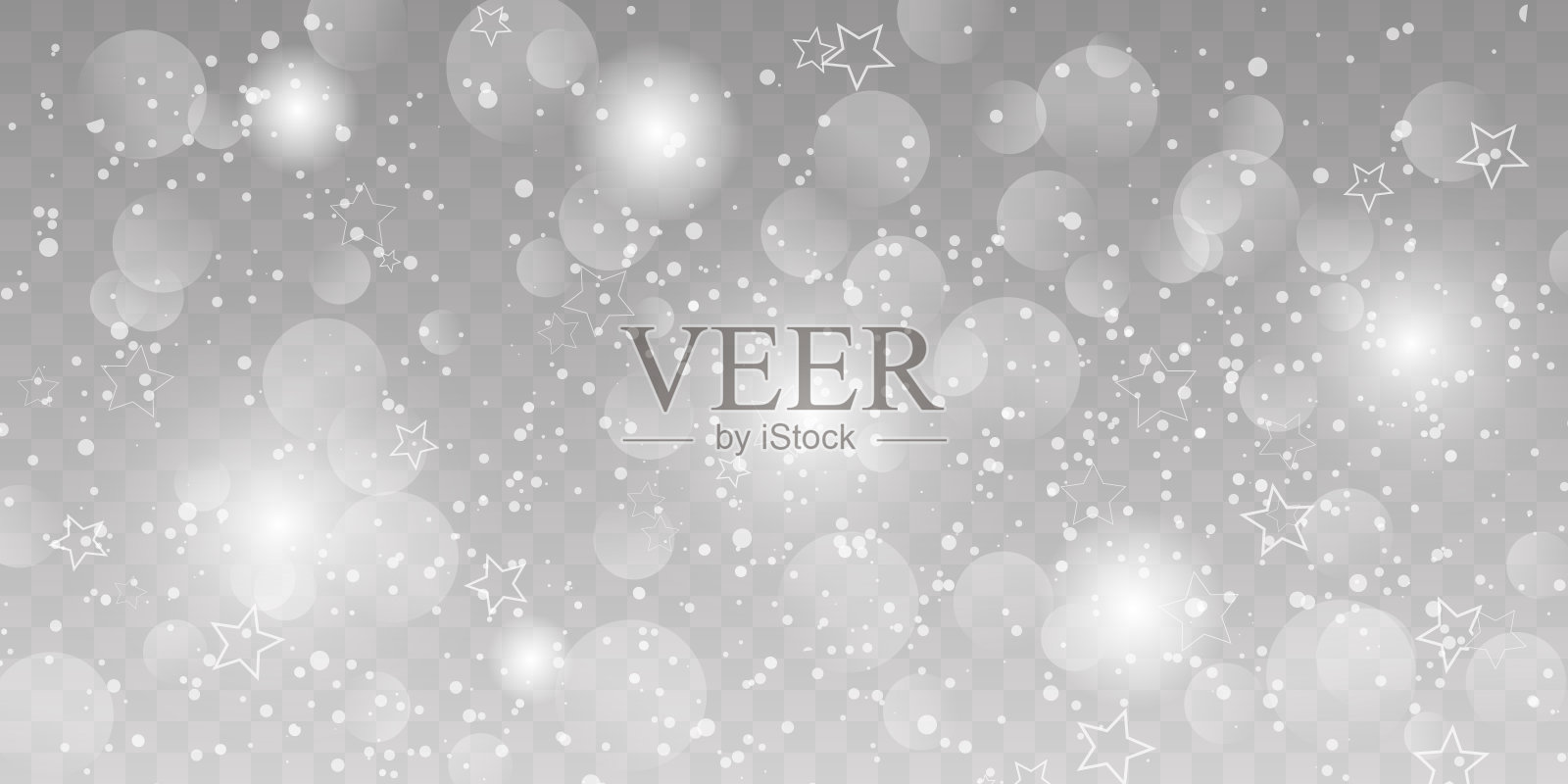 矢量Png大雪，不同形状和形式的雪花。雪花纷飞，雪花背景。下降的圣诞节设计元素图片