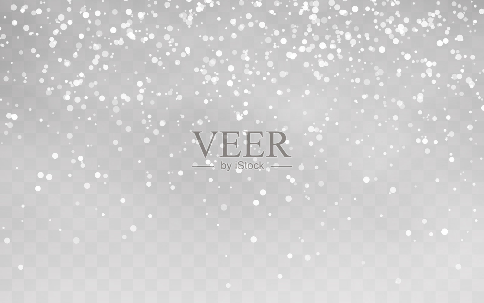 矢量Png大雪，不同形状和形式的雪花。雪花纷飞，雪花背景。下降的圣诞节插画图片素材