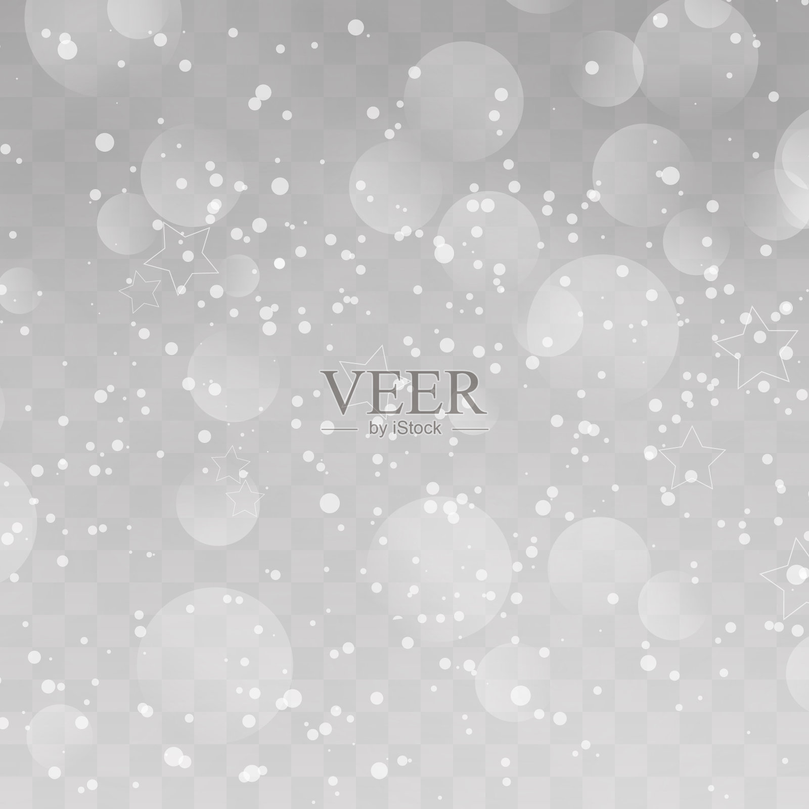 矢量Png大雪，不同形状和形式的雪花。雪花纷飞，雪花背景。下降的圣诞节插画图片素材