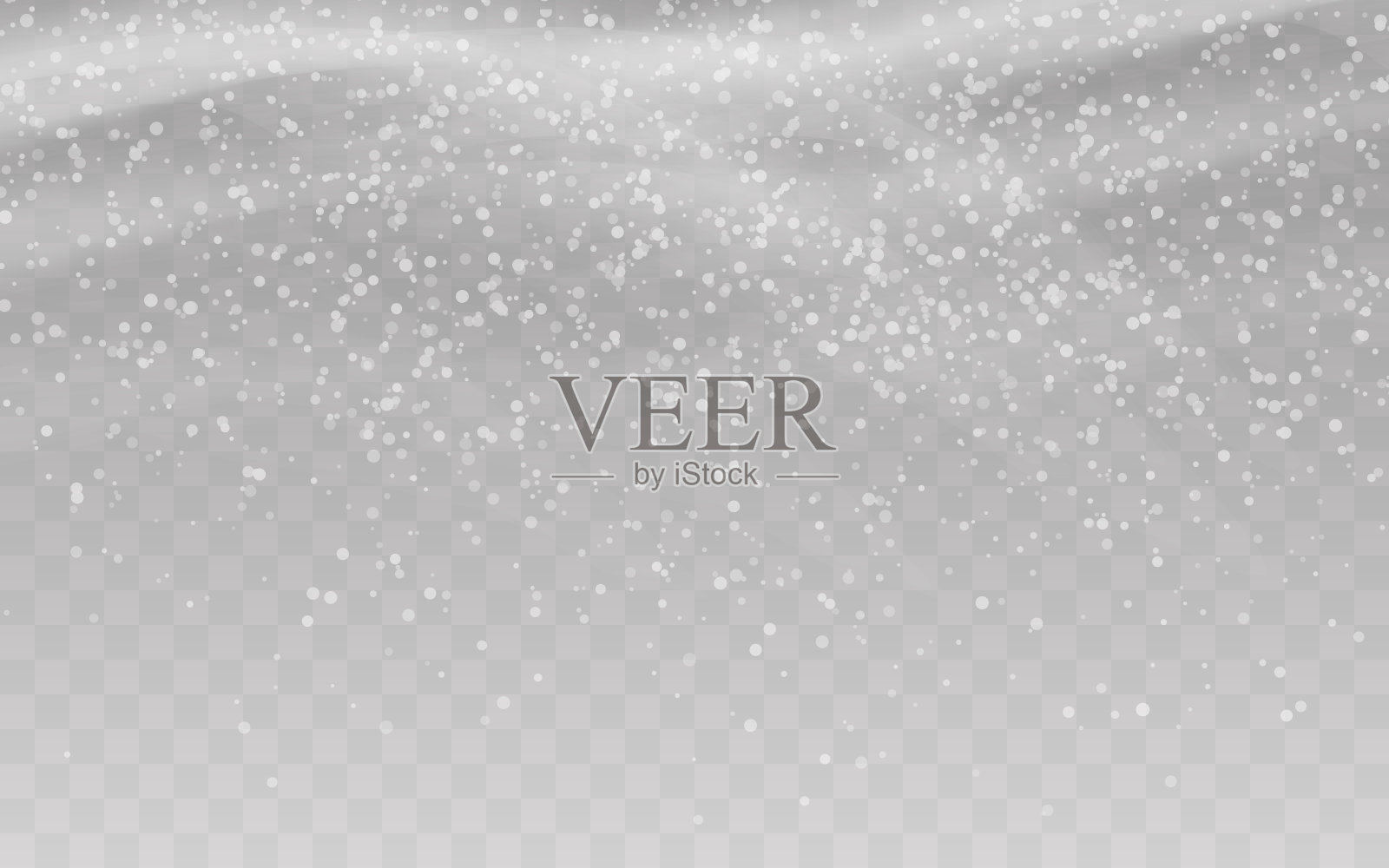 矢量Png大雪，不同形状和形式的雪花。雪花纷飞，雪花背景。下降的圣诞节插画图片素材