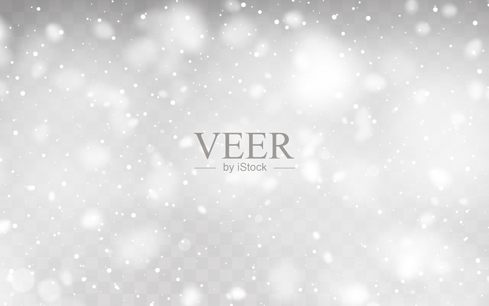 矢量Png大雪，不同形状和形式的雪花。雪花纷飞，雪花背景。下降的圣诞节插画图片素材