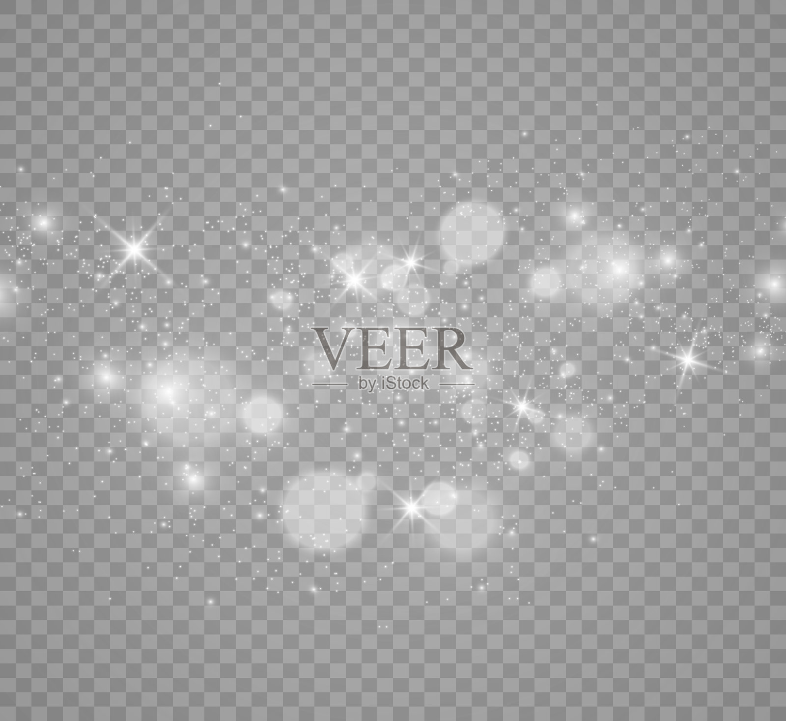 美丽的火花闪耀着特殊的光芒。插画图片素材