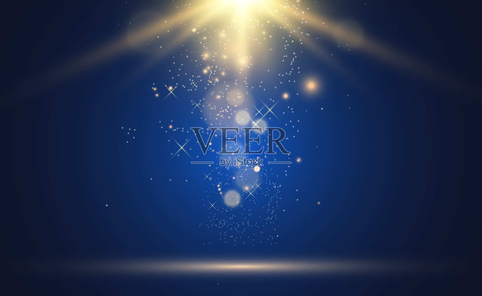 灿烂的金粉矢量闪耀。插画图片素材