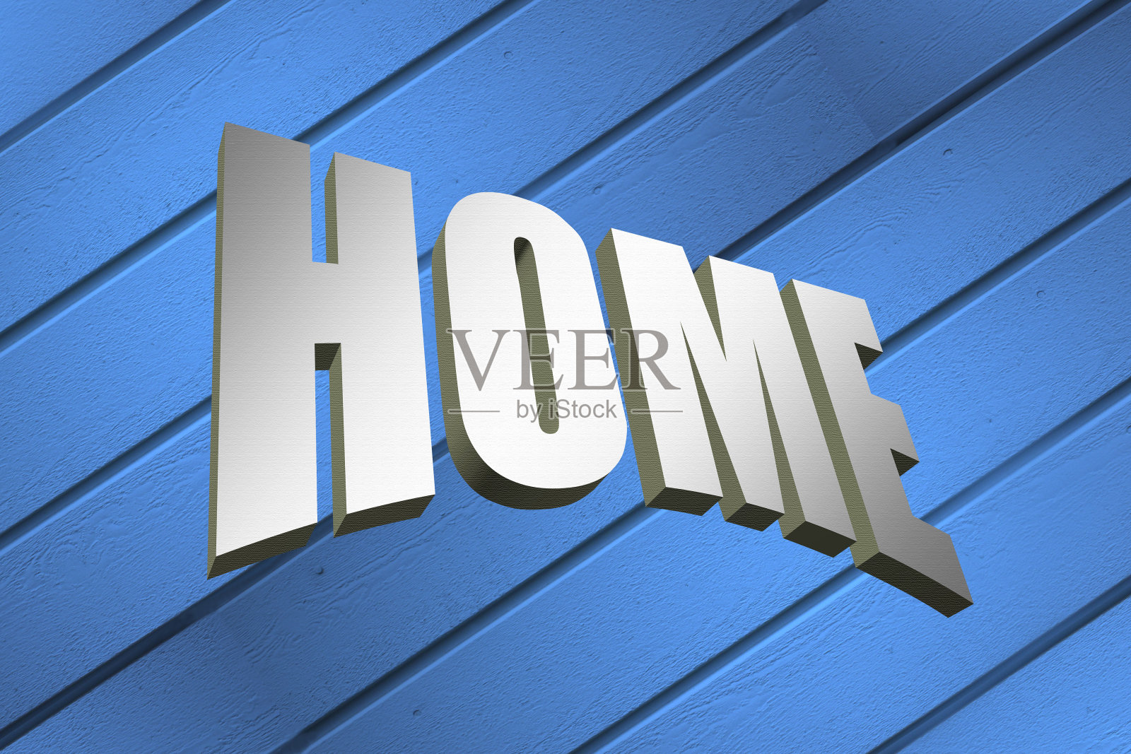 木制门面涂成蓝色的家照片摄影图片