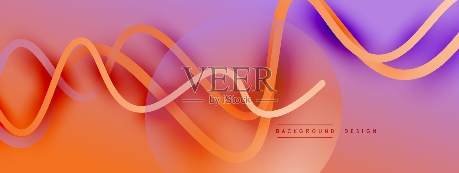 抽象的背景梯度与波浪线插画图片素材