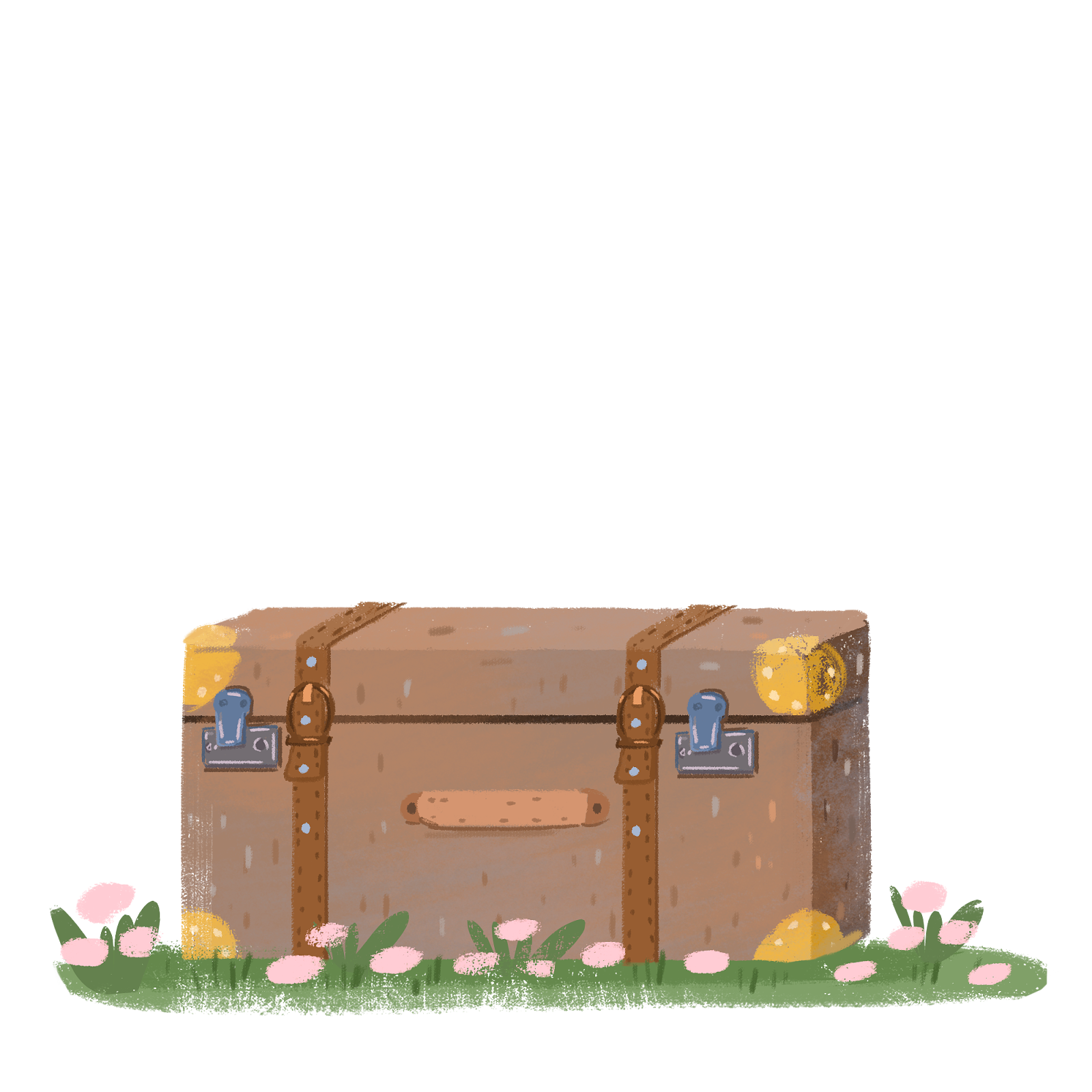 旅行箱旅游物件草地设计元素图片