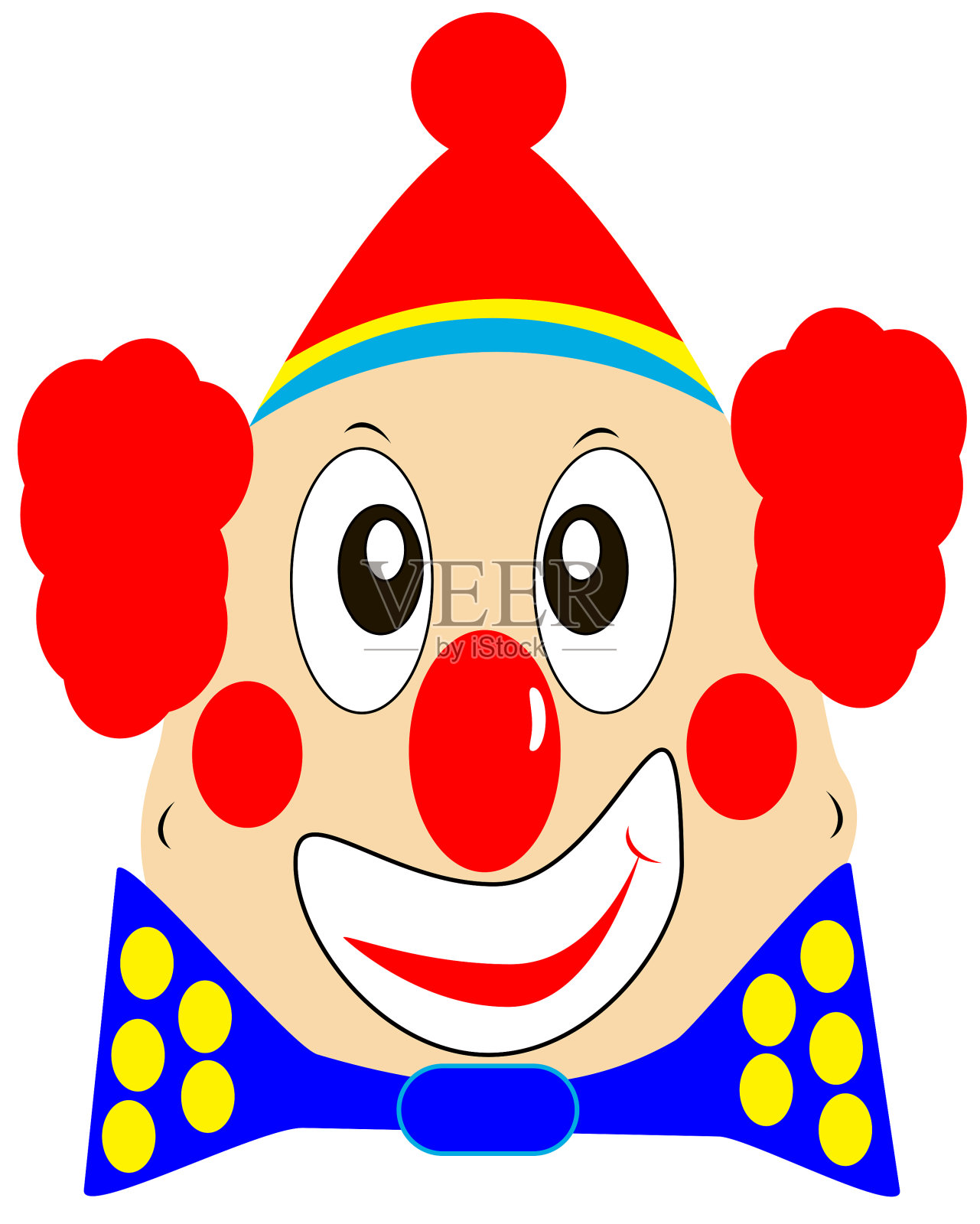 小丑的脸插画图片素材