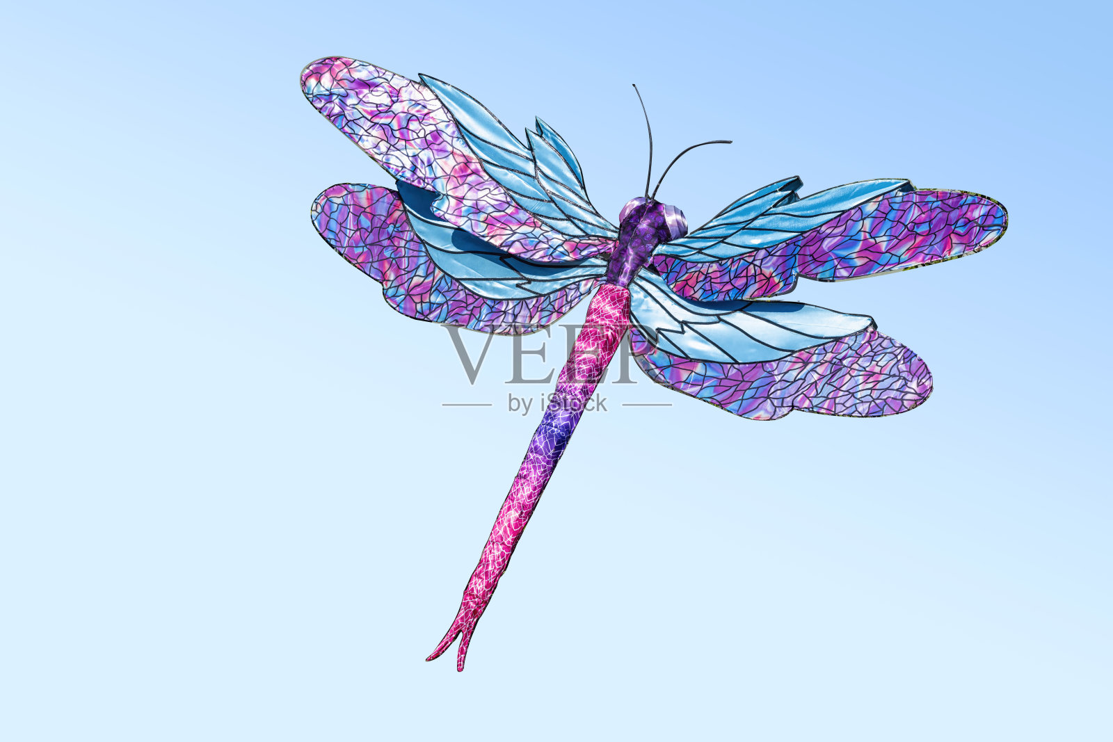 玩具蜻蜓孤立背景。剪切路径。照片摄影图片