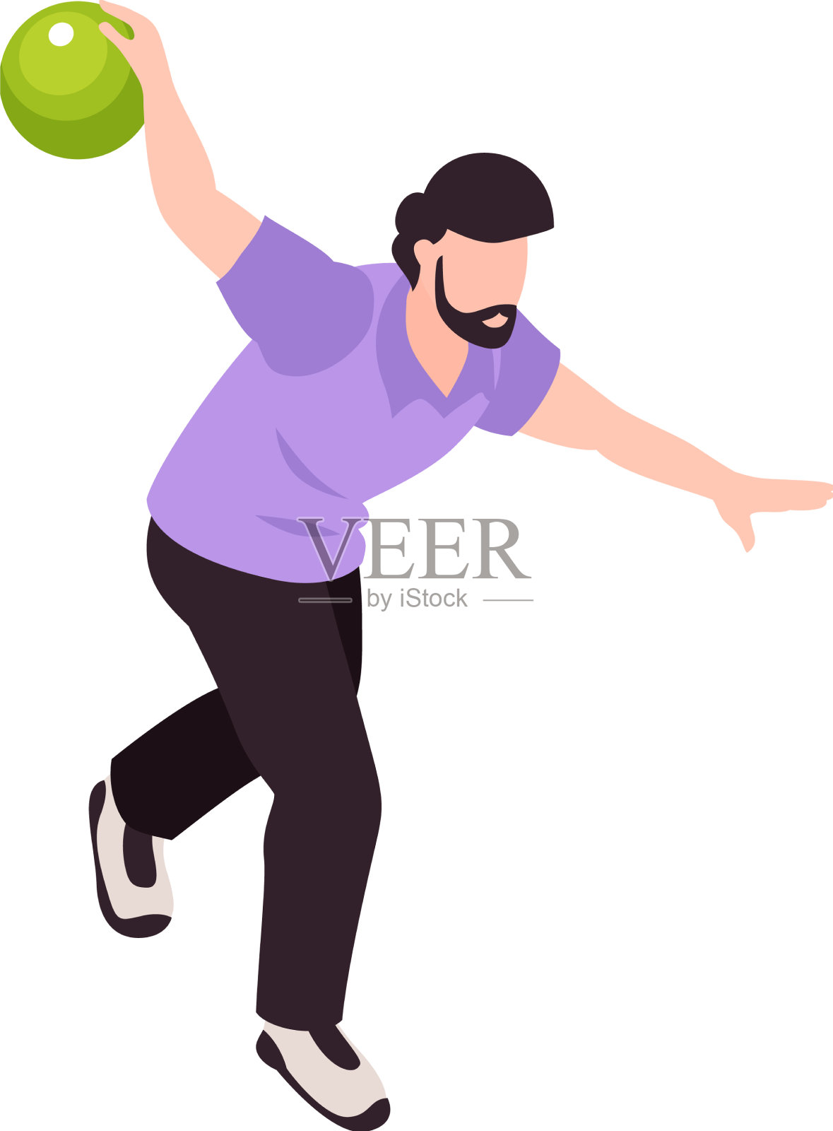 男子投球组合设计元素图片