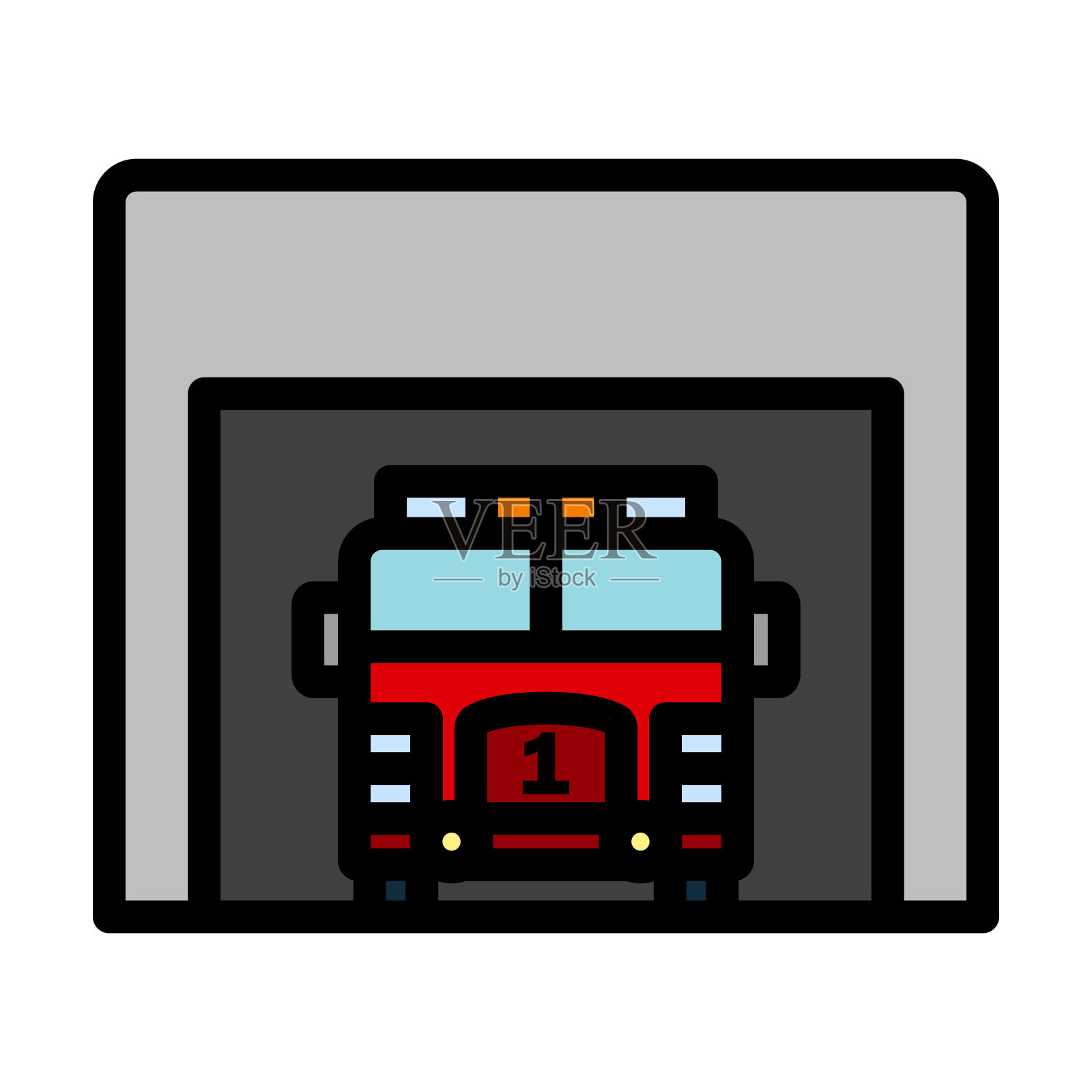 消防站的图标插画图片素材