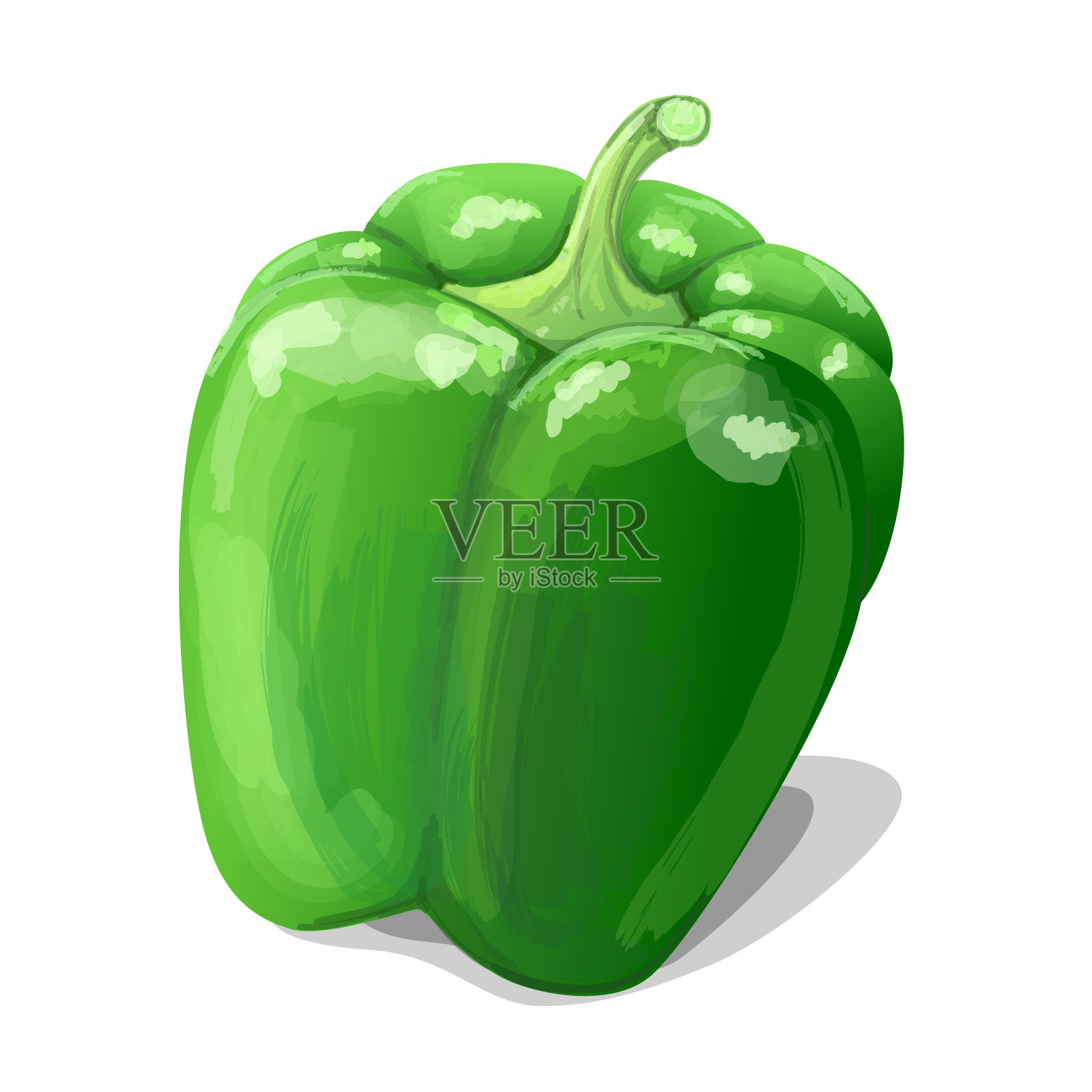 辣椒蔬菜图标的卡通风格。素食主义者,有机食品。矢量插图。设计元素图片