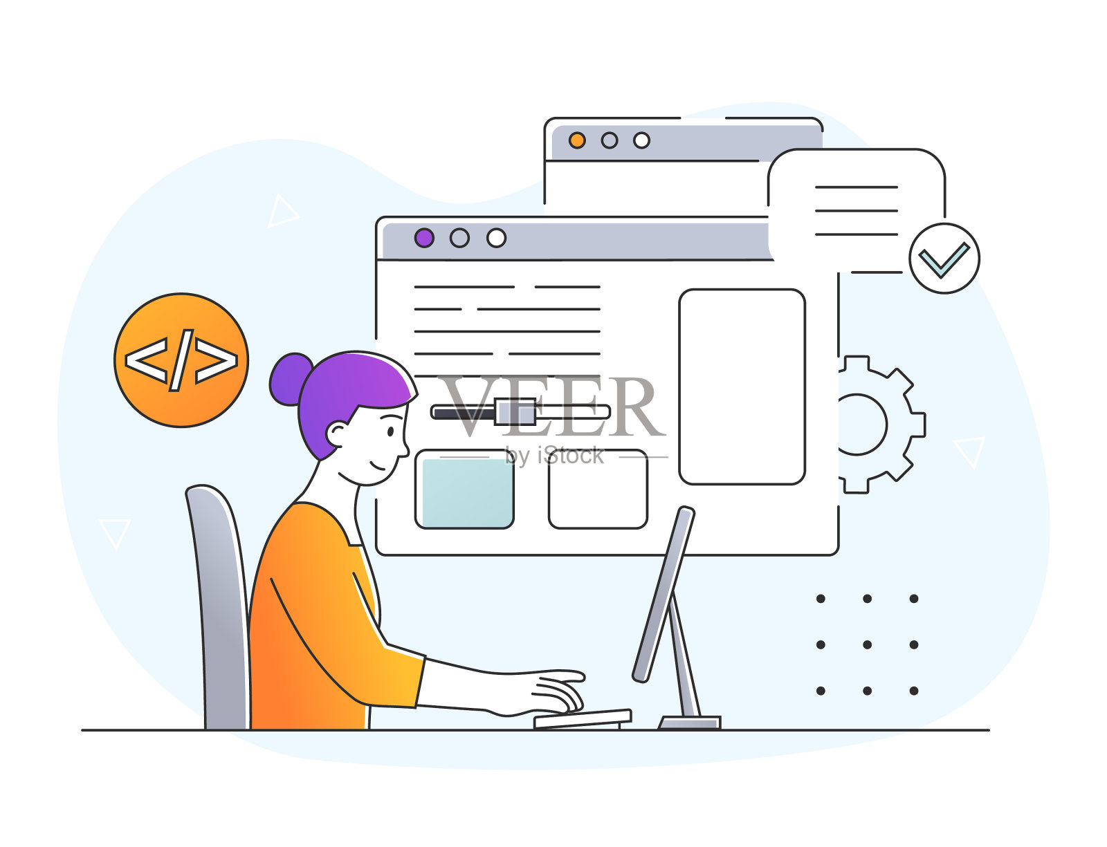 单页面应用程序设计元素图片