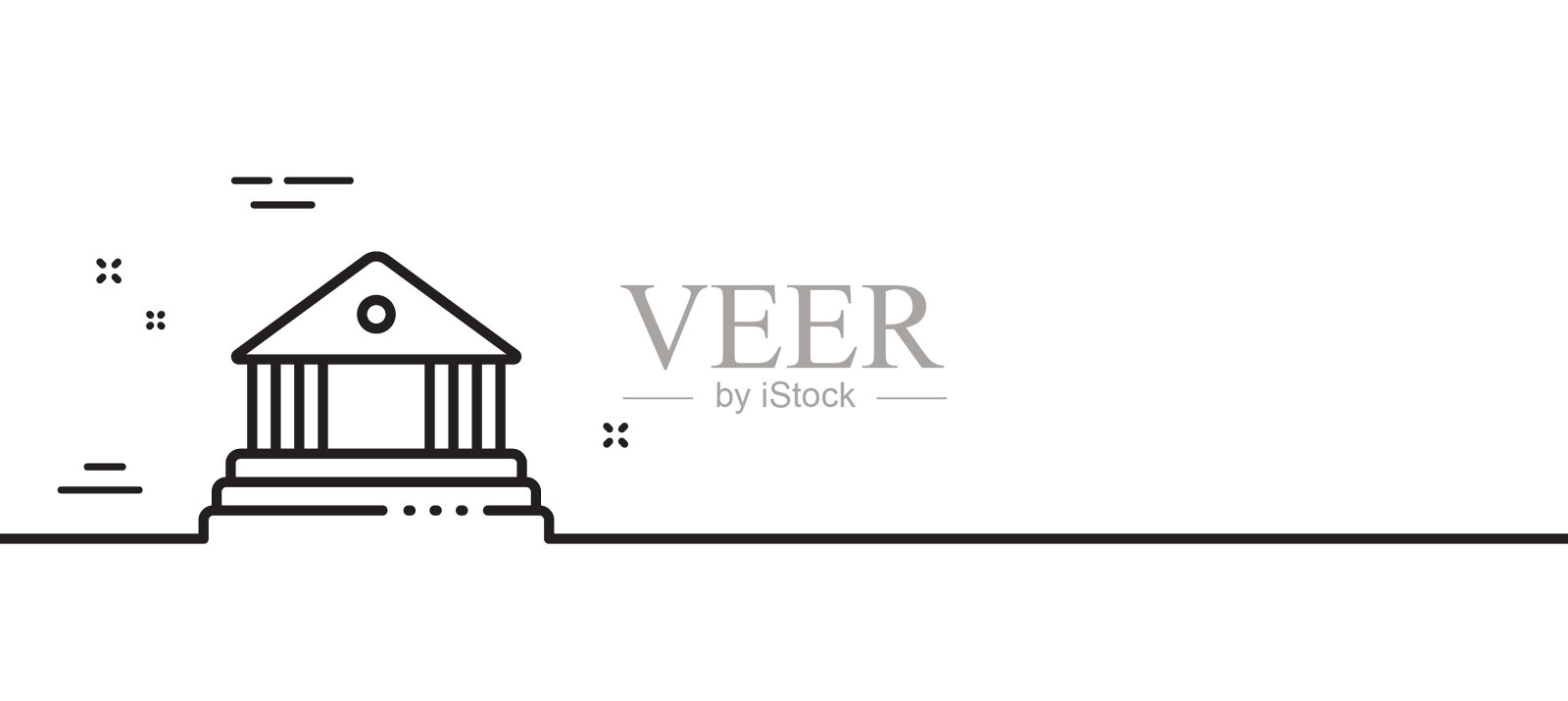 法院建筑线标志城市建筑标志设计元素图片