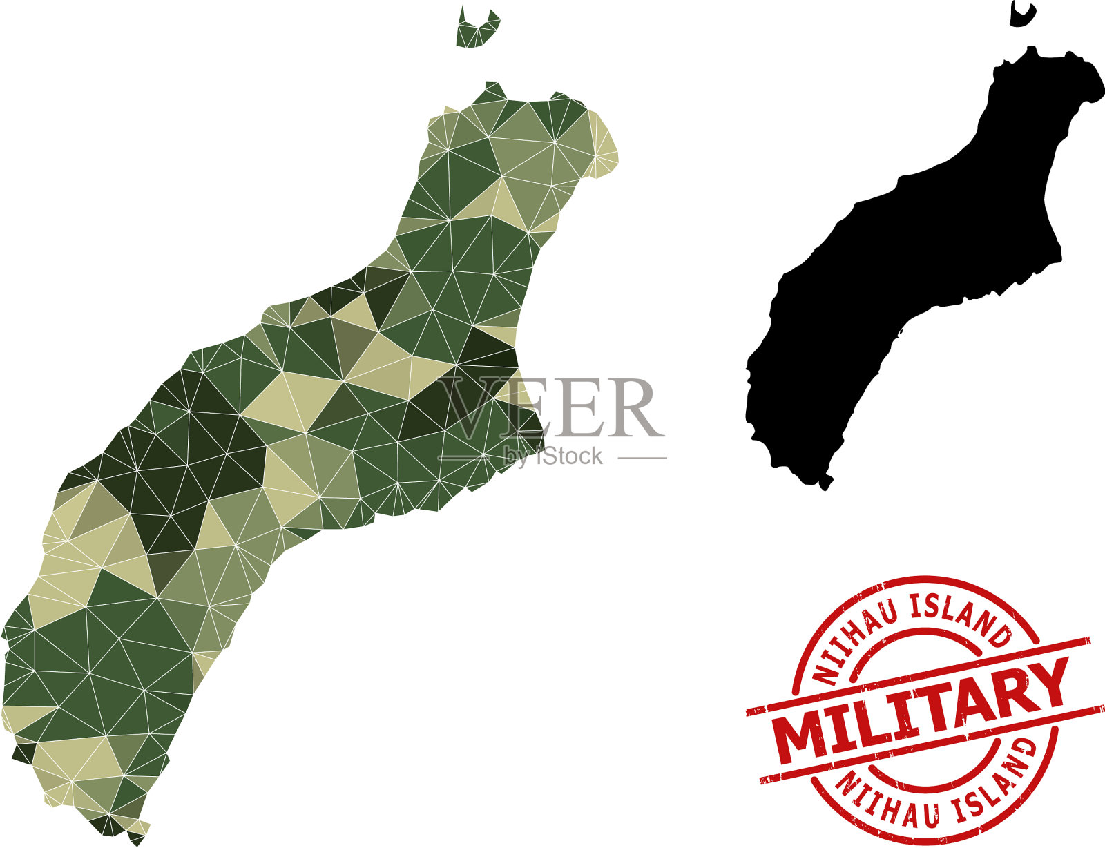 niihau岛和插画图片素材