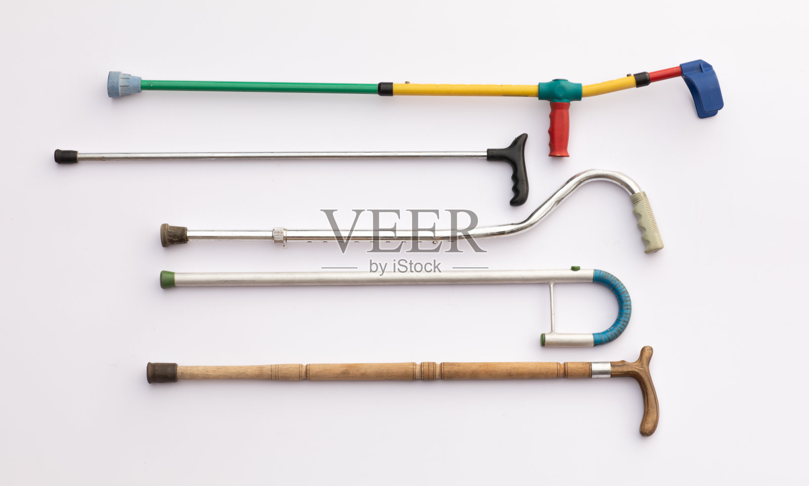 医疗手杖孤立在白色背景上照片摄影图片