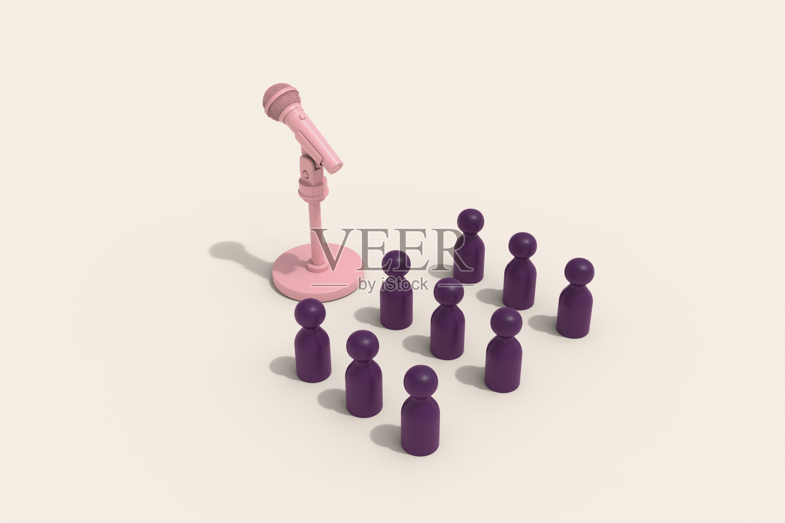 3D麦克风与观众照片摄影图片