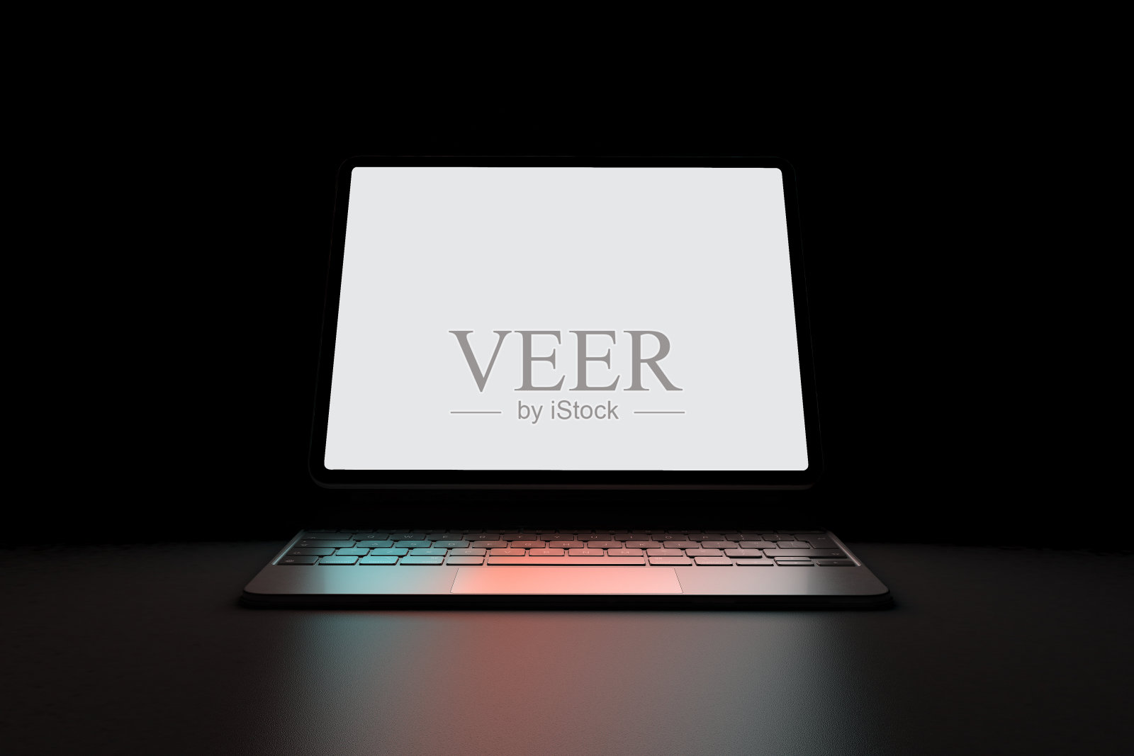 平板电脑在黑暗照片摄影图片