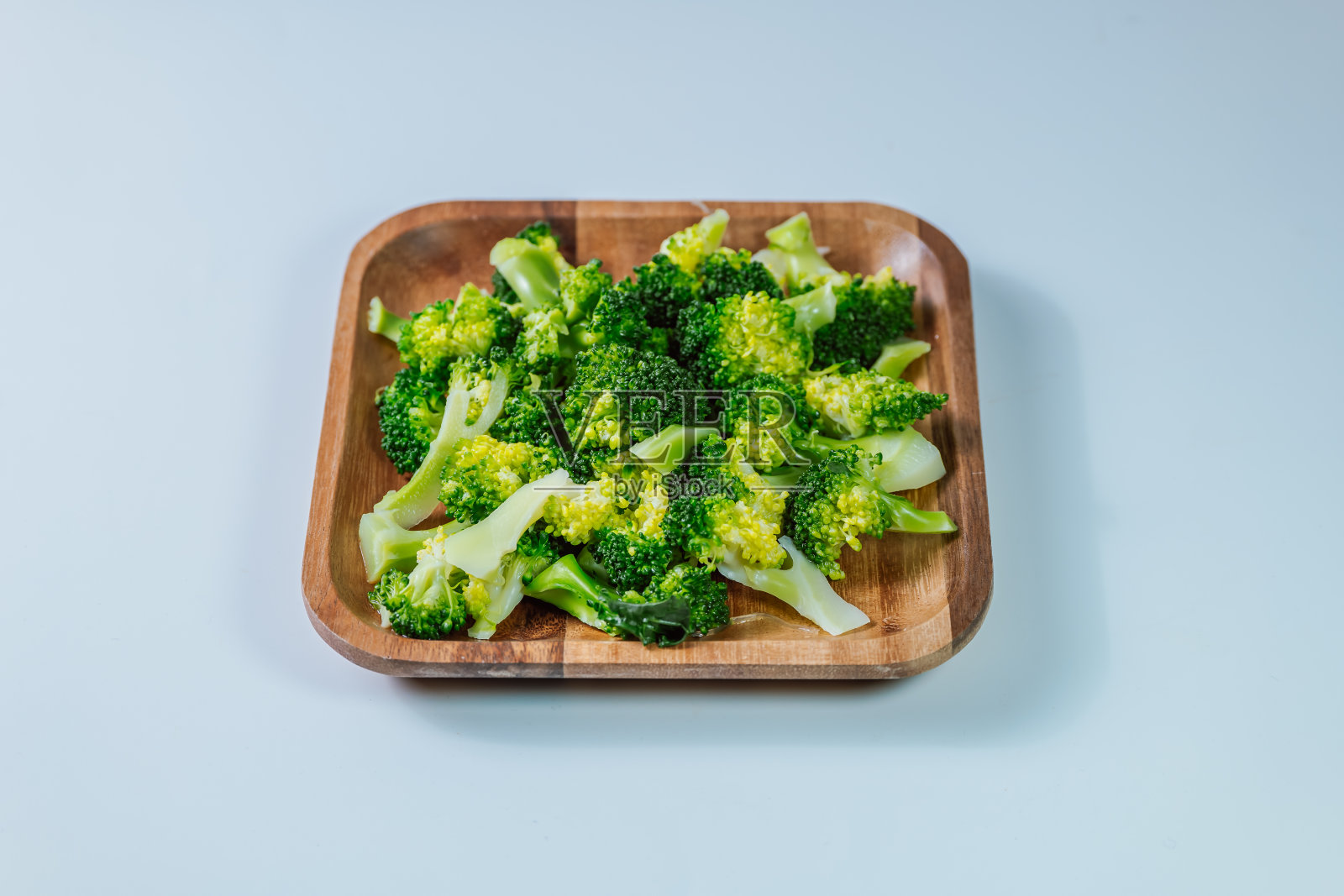素食。木盘花椰菜照片摄影图片