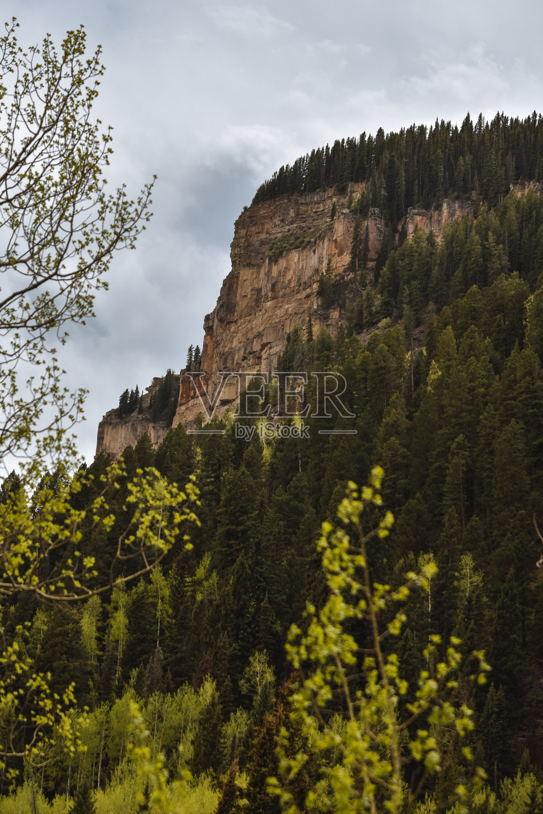 在科罗拉多州杜兰戈的落基山脉的城堡岩石徒步旅行照片摄影图片