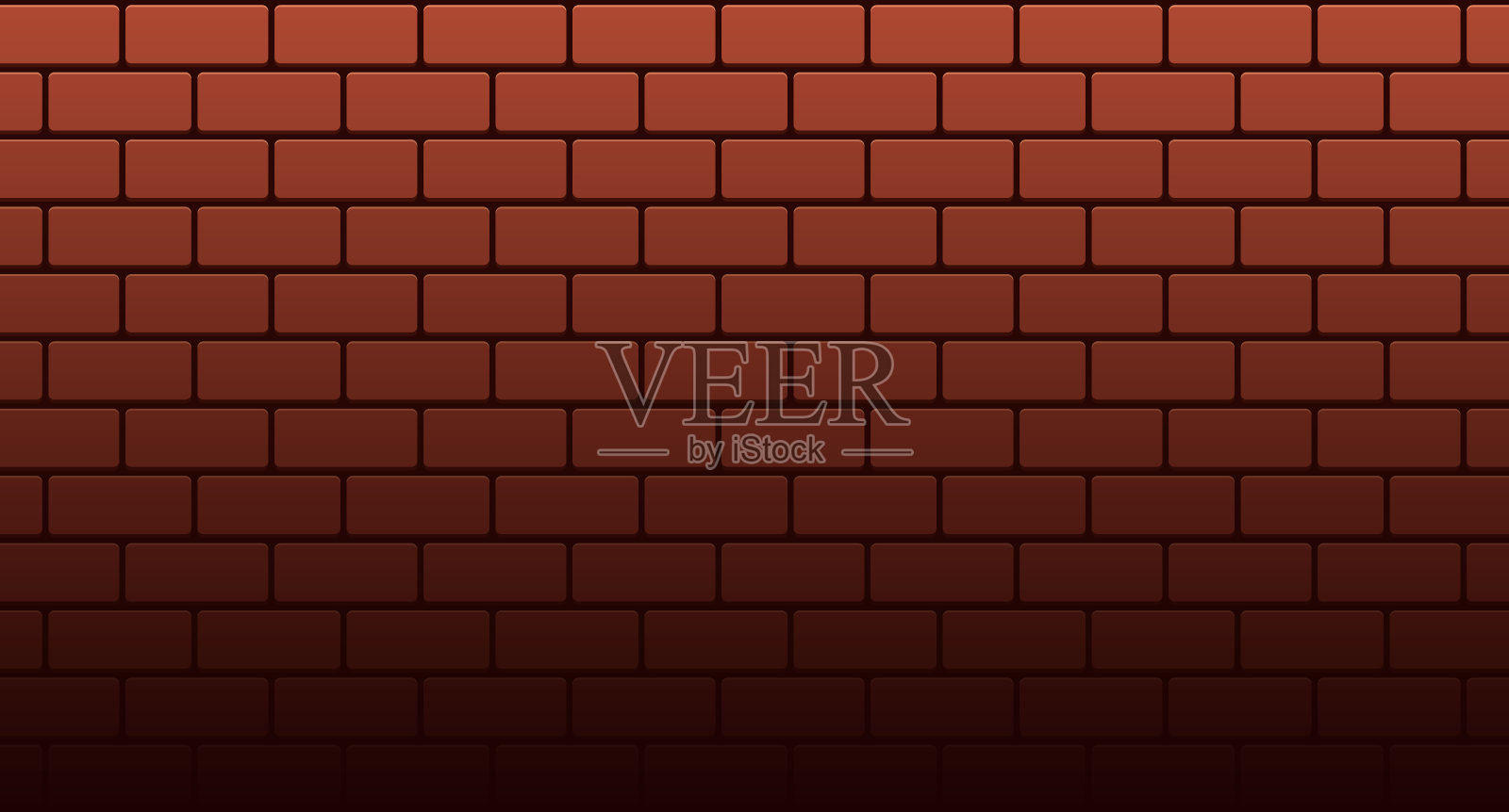 红砖墙无缝矢量插画背景。插画图片素材