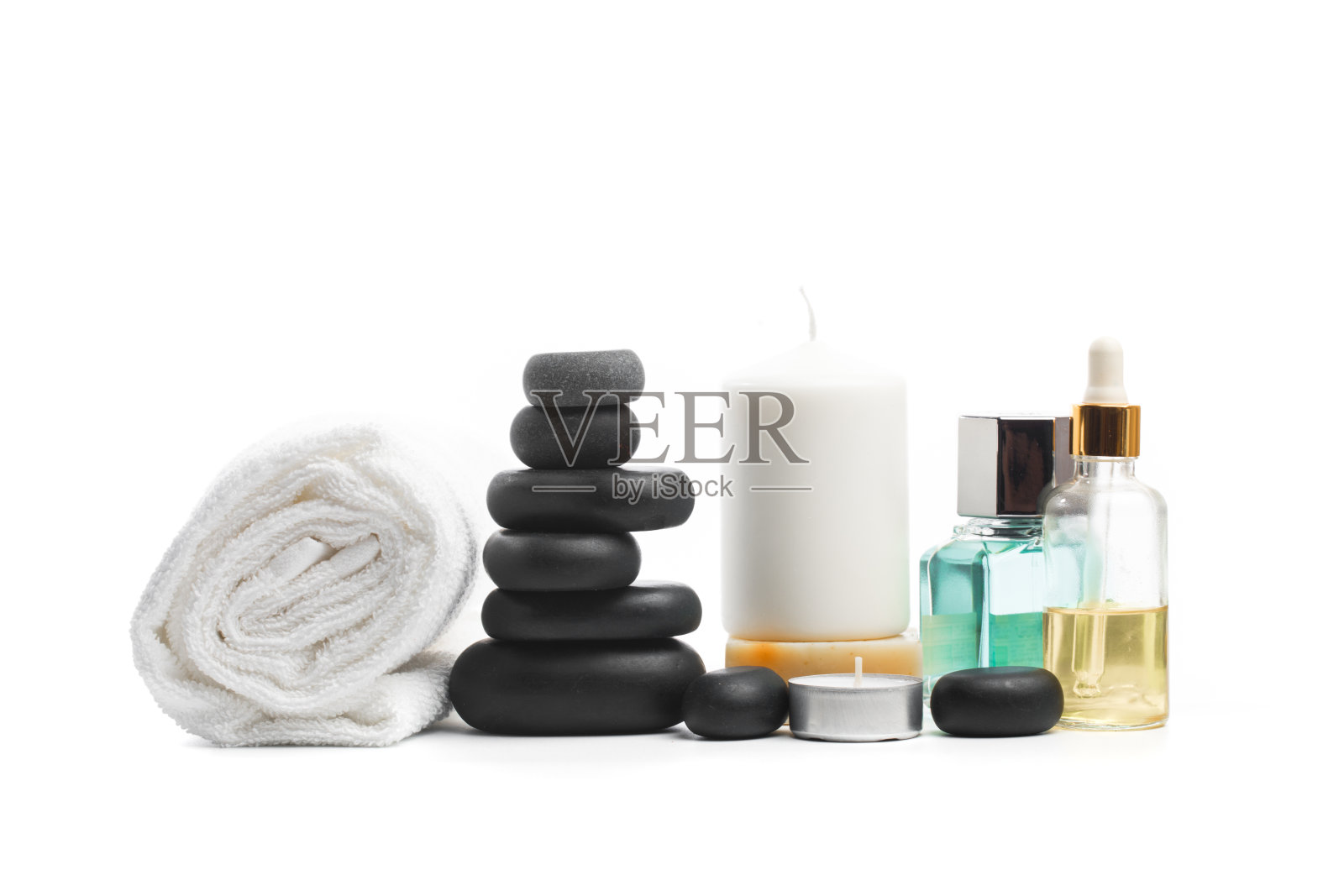 温泉组成孤立的白色背景-图像照片摄影图片