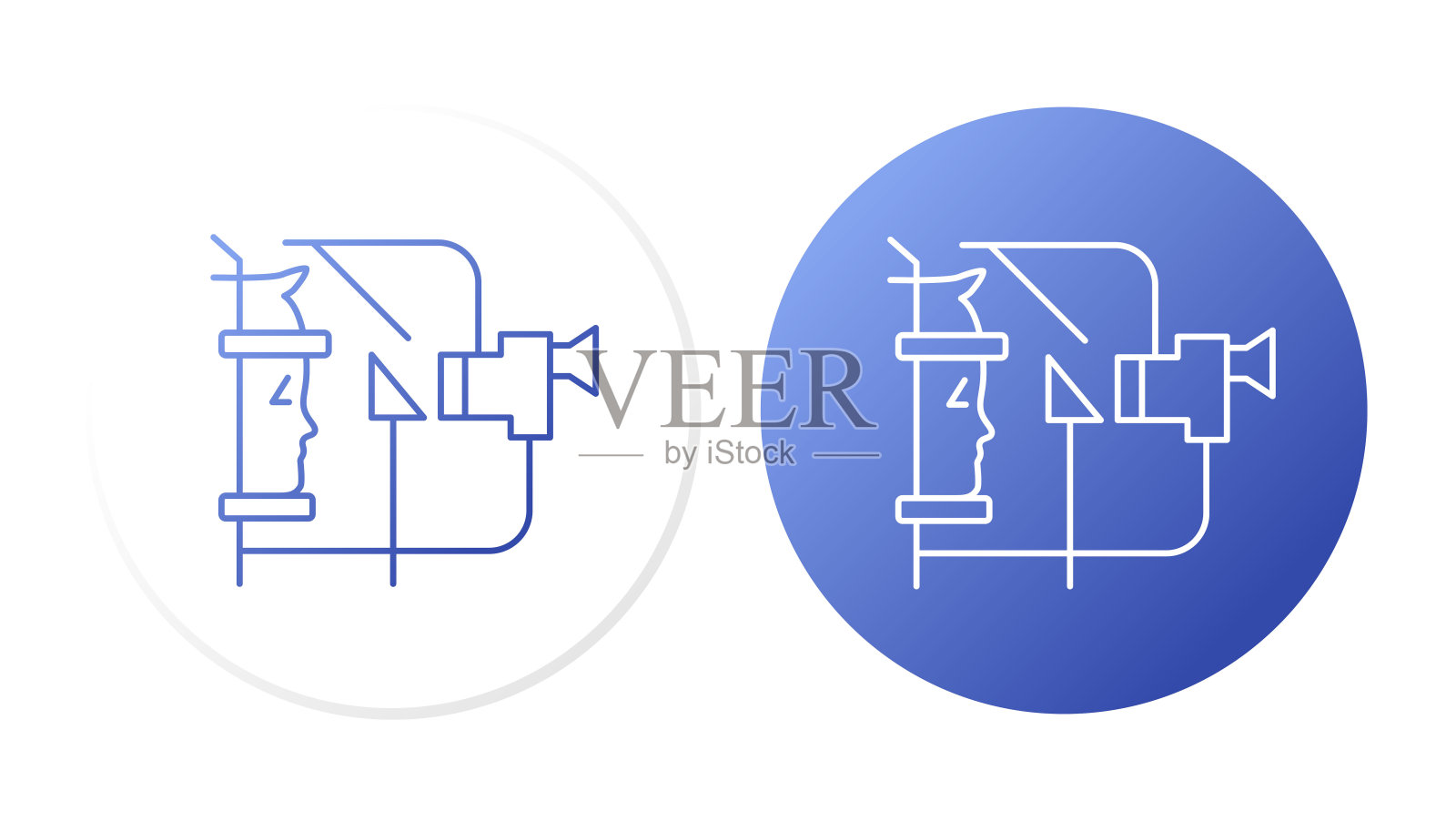 验光(裂隙灯)。行图标的概念图标素材