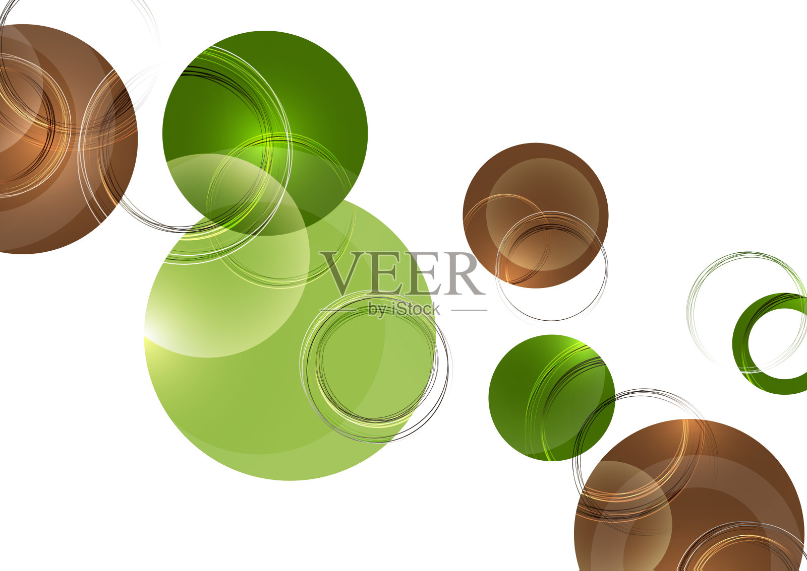 圆设计背景与重叠的圆图案。带彩色圆圈的横幅。向量插画图片素材