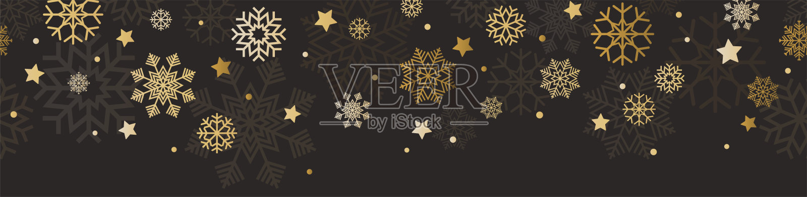 天衣无缝飘落的雪花背景插画图片素材