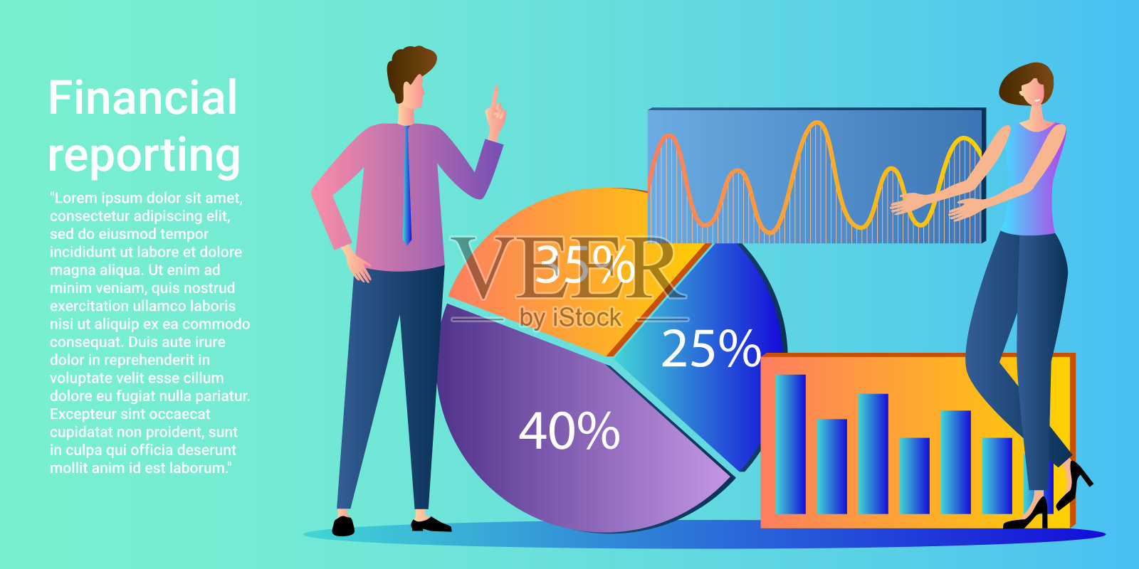 财务报表插画图片素材