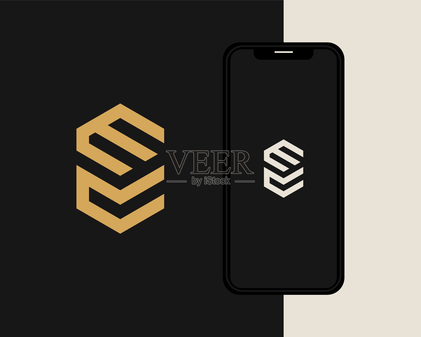 字母E C标志设计。创造性的最小单色字母组合符号。万能优雅矢量徽标。高端商业标识。用于企业标识的图形字母符号插画图片素材