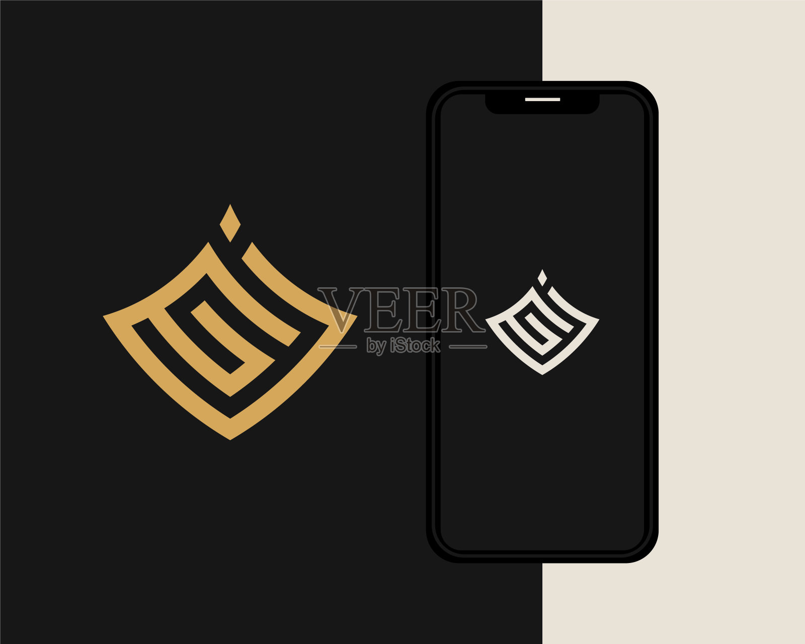 字母gj标志设计。创造性的最小单色字母组合符号。万能优雅矢量徽标。高端商业标识。用于企业标识的图形字母符号插画图片素材