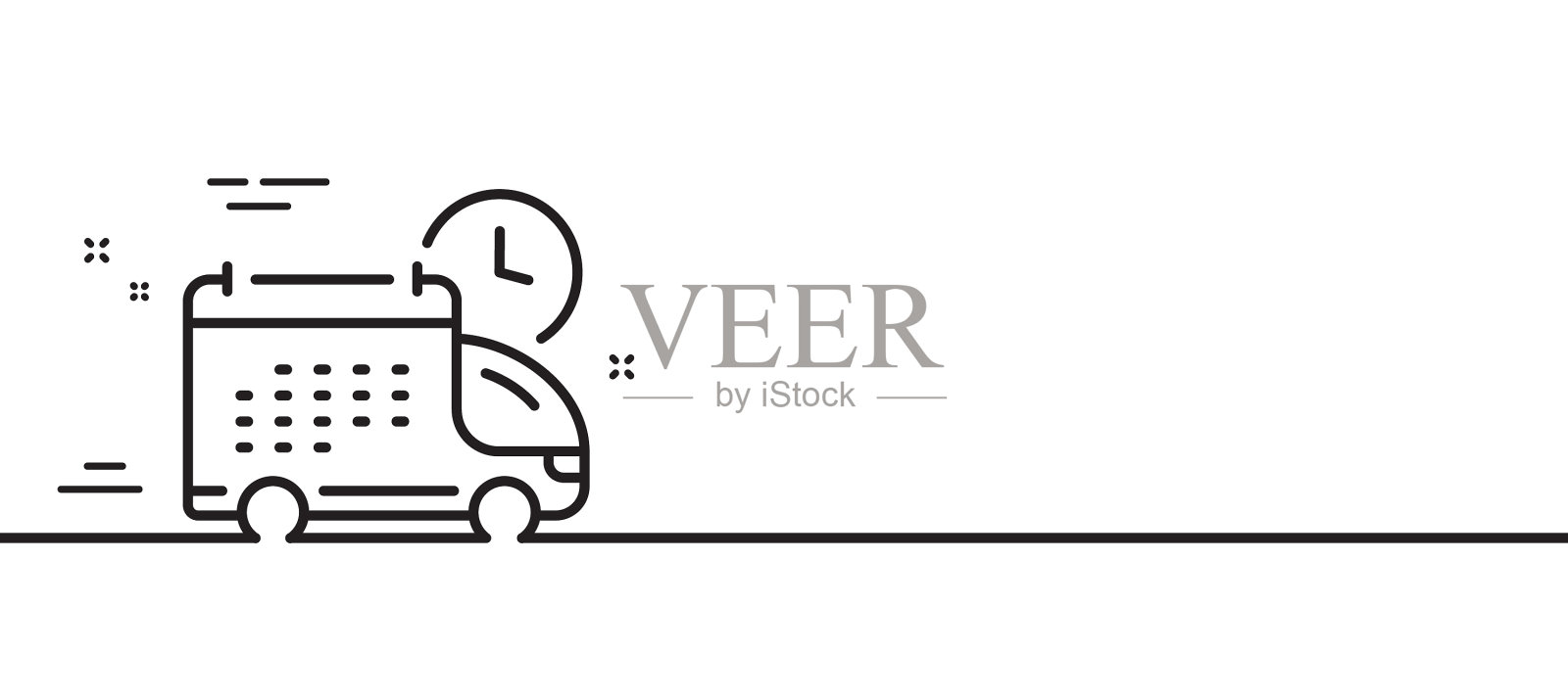 交货时间表线图标物流日历设计元素图片