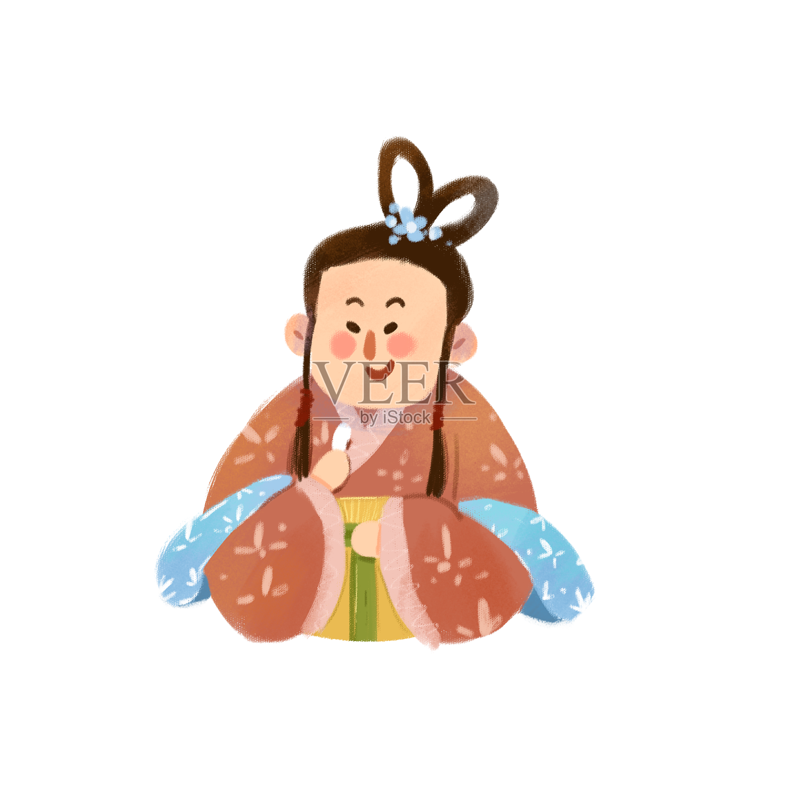 人物古代女子半身像设计元素图片