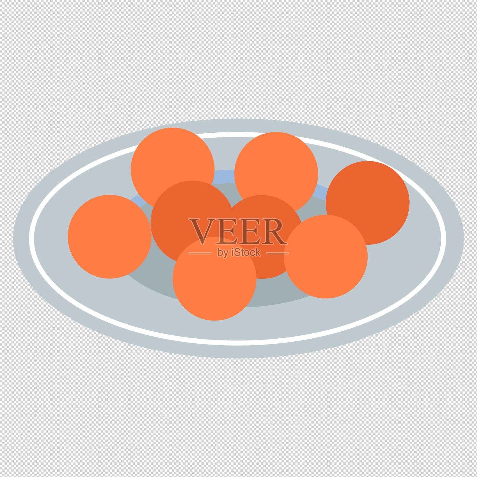 餐盘南瓜球食物设计元素图片