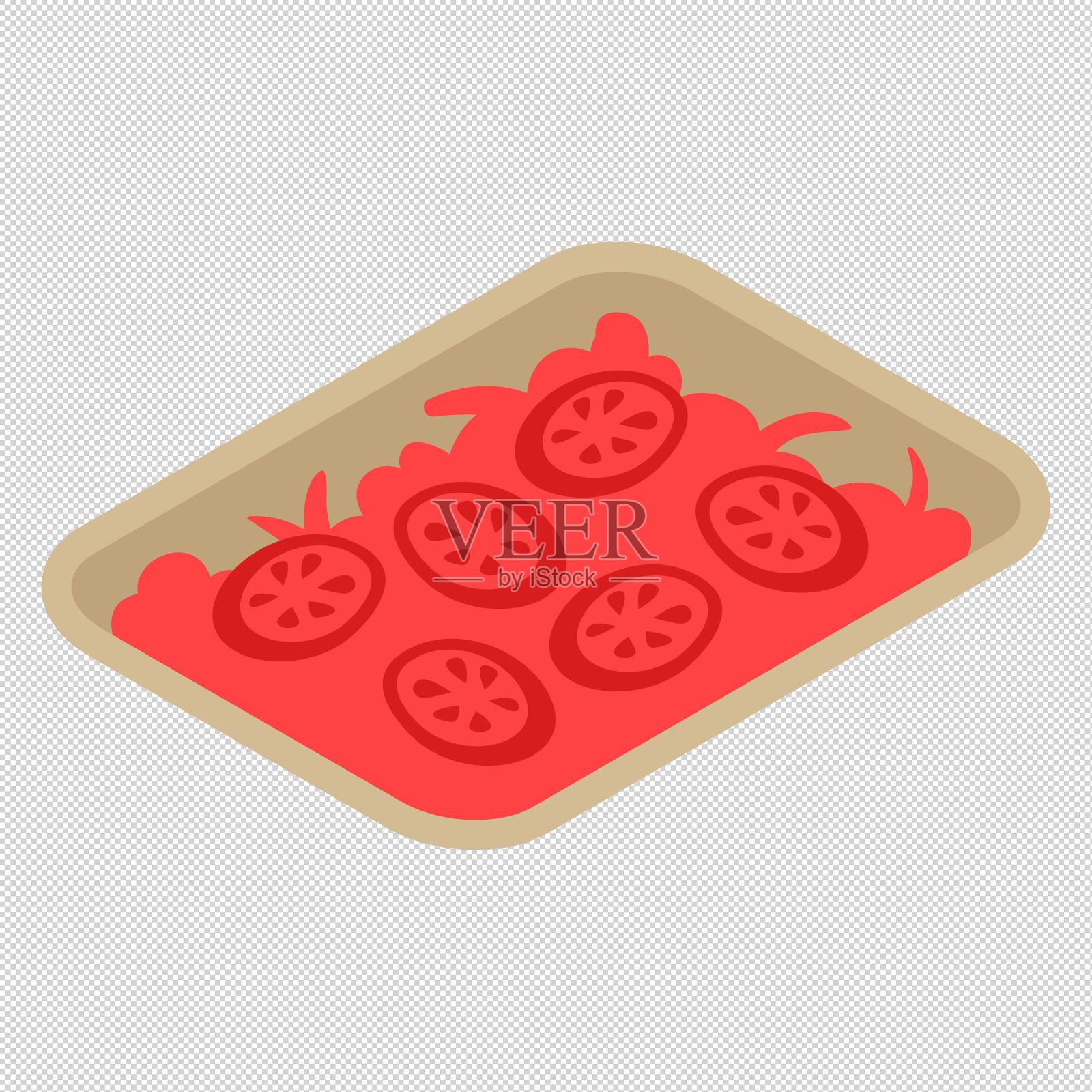 盘子西红柿食物设计元素图片