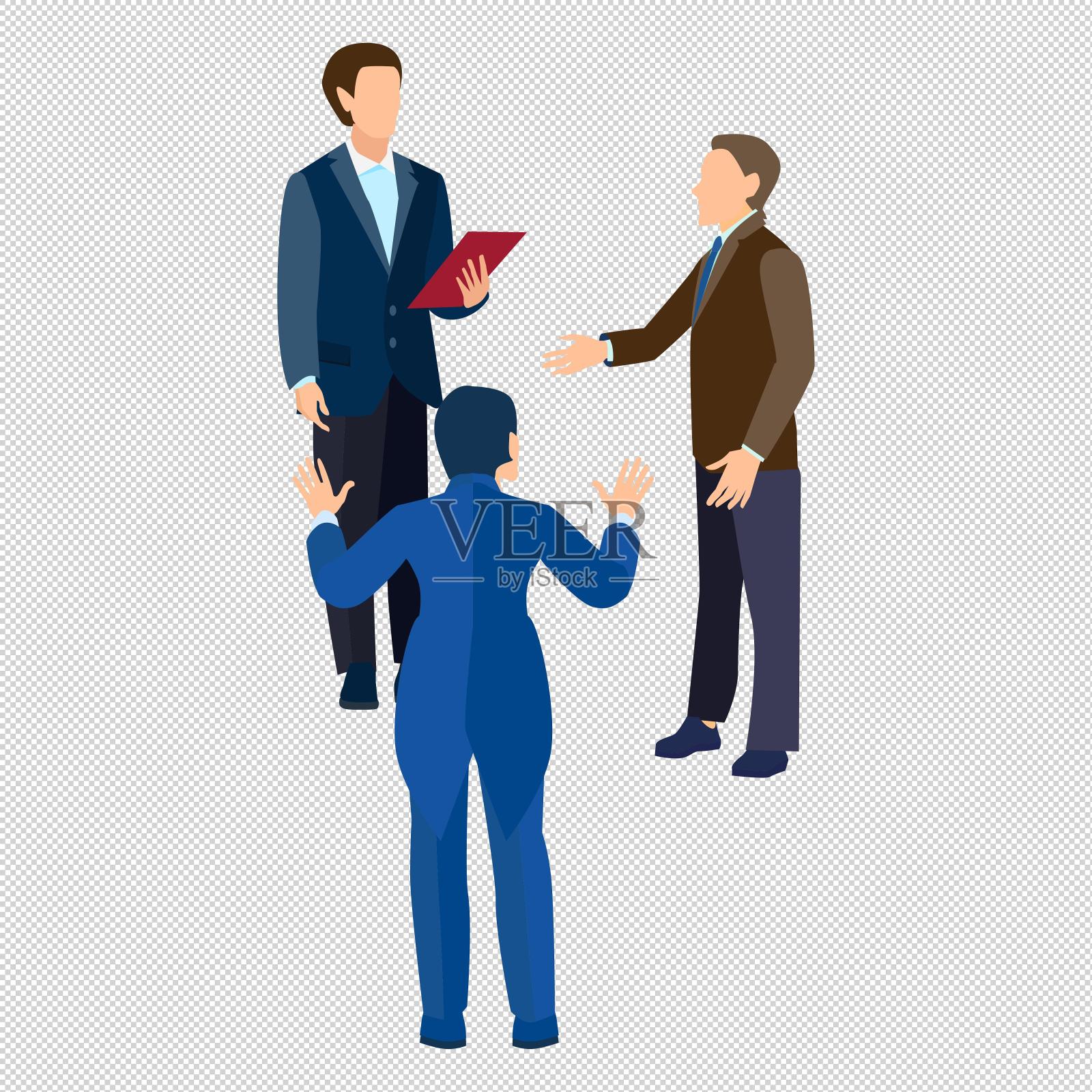 男人职场辩论设计元素图片