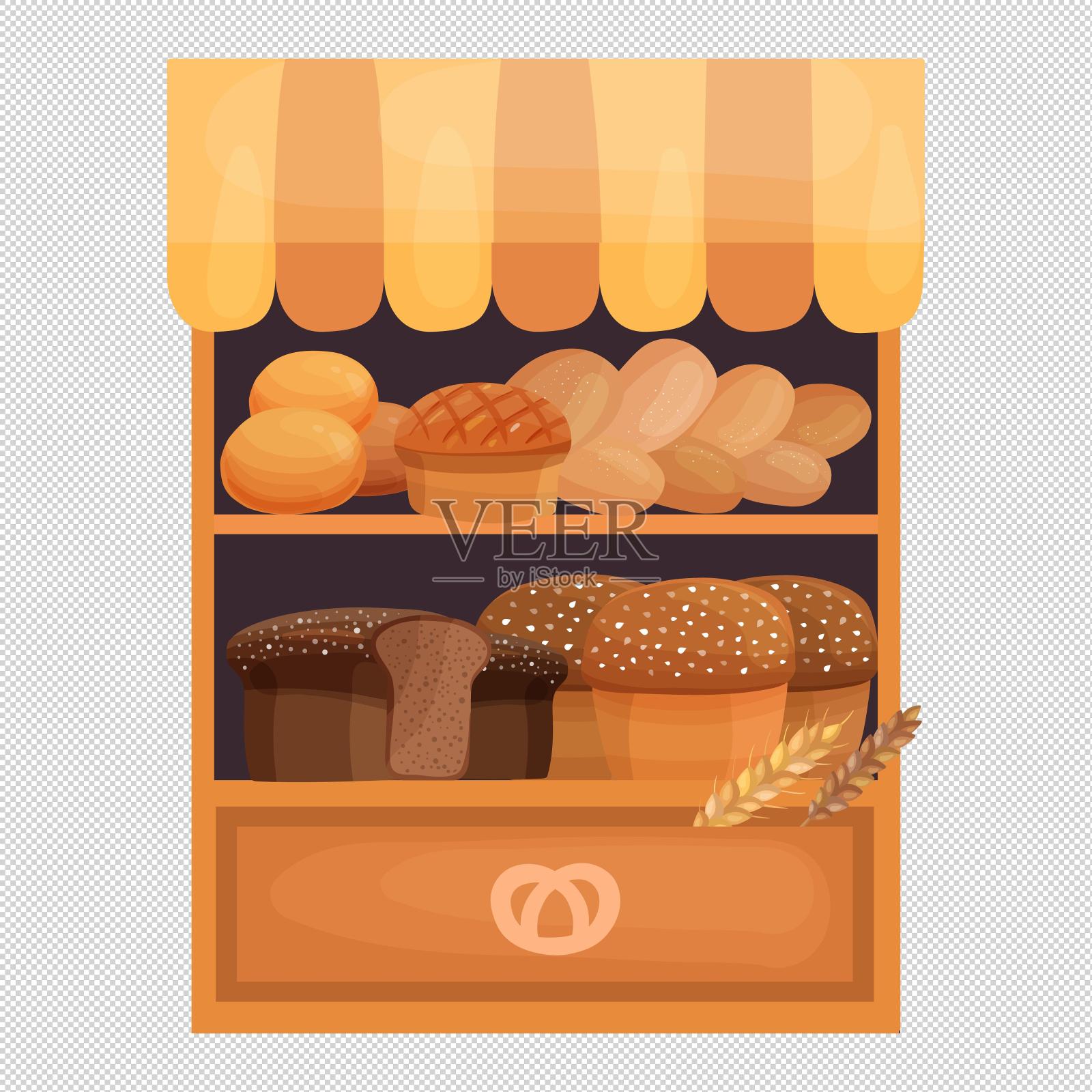 展示柜蛋糕吐司设计元素图片