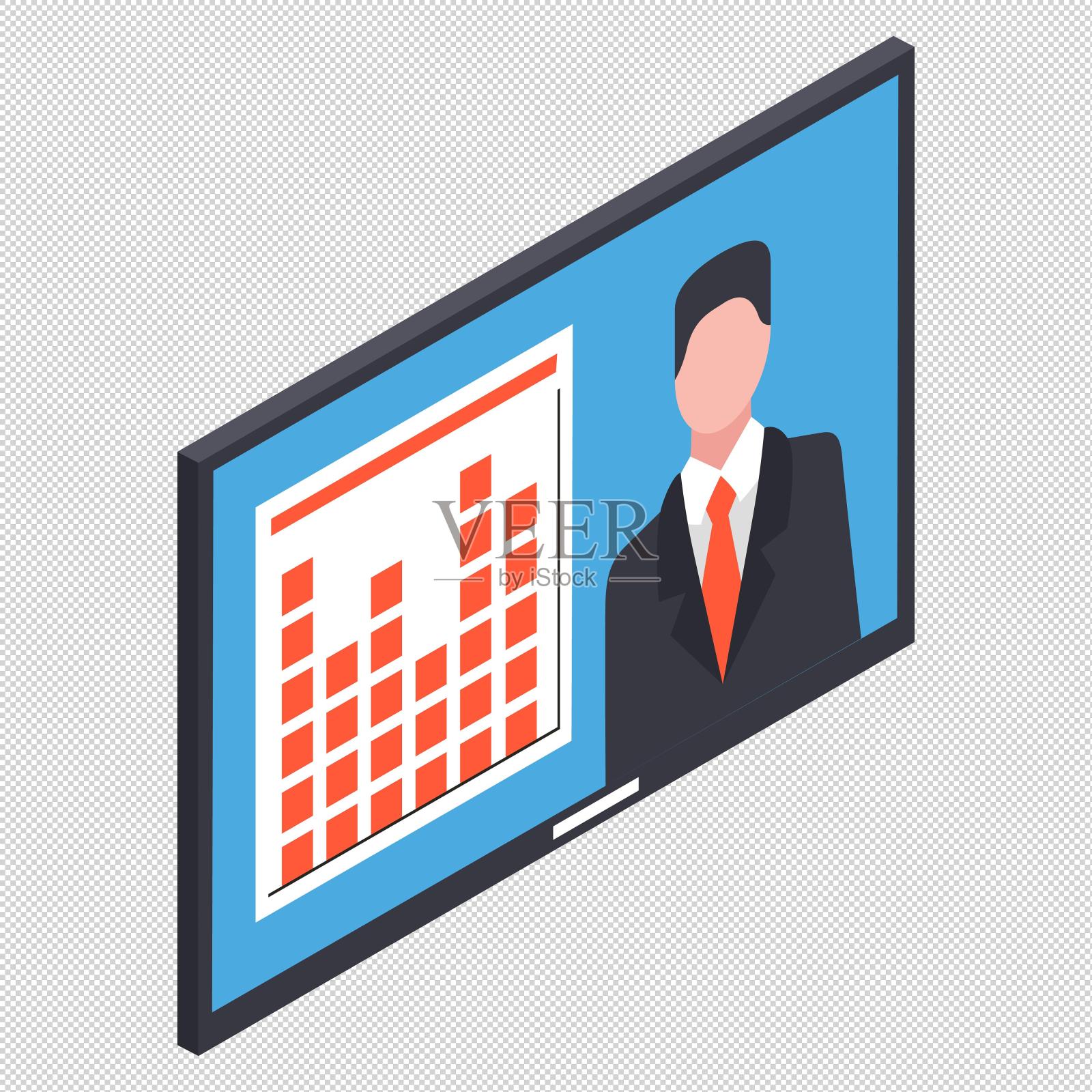 电视机显示屏设计元素图片