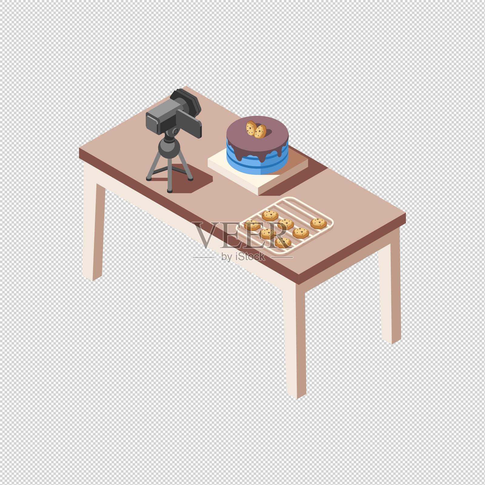 桌子蛋糕饼干设计元素图片