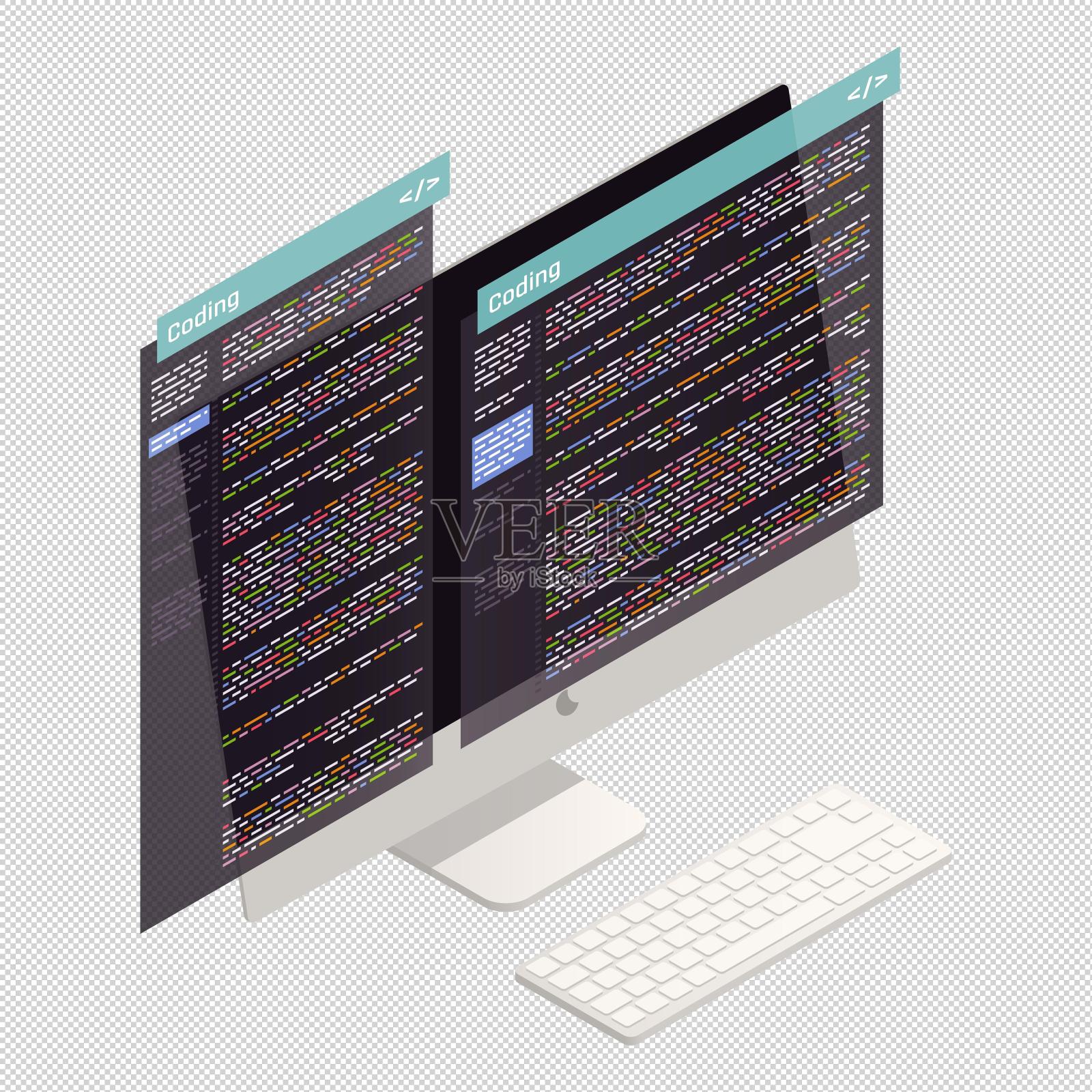 电脑页面代码设计元素图片