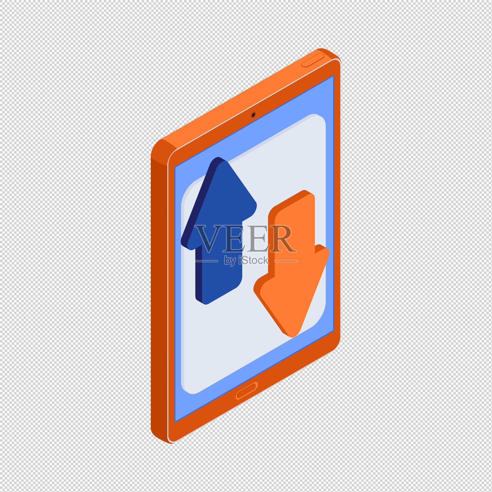 手机箭头上下设计元素图片