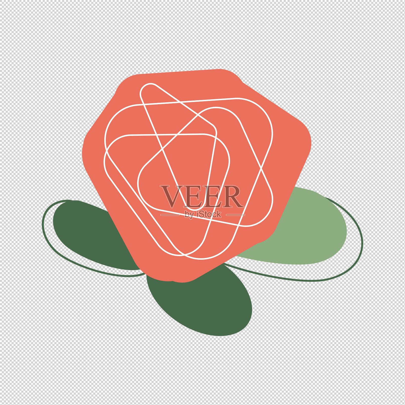 花朵绿叶叶子设计元素图片