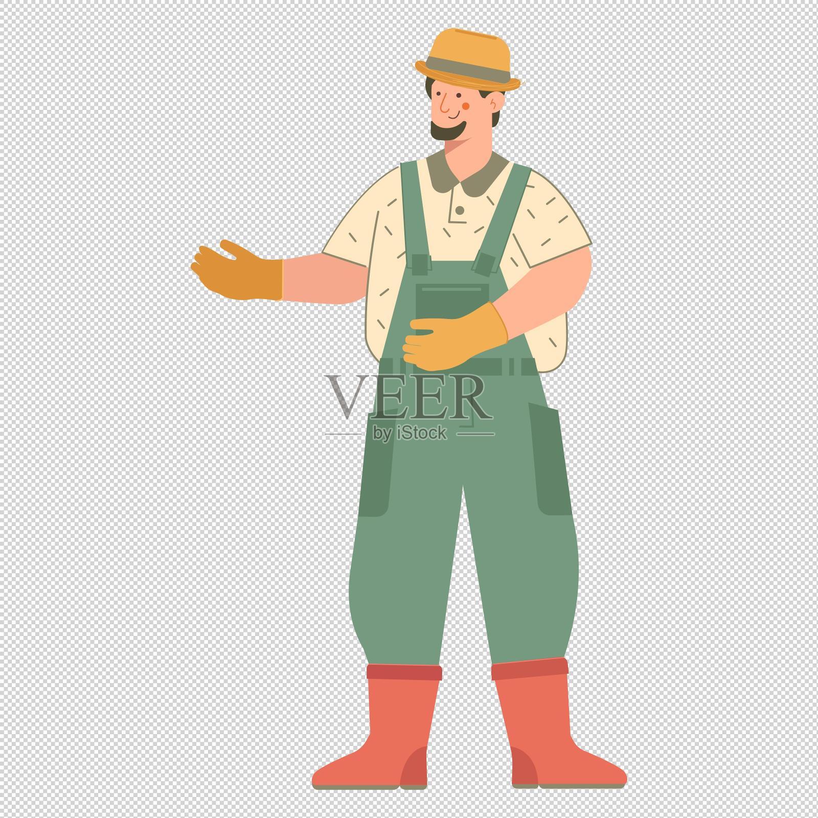 男人花农伸手设计元素图片