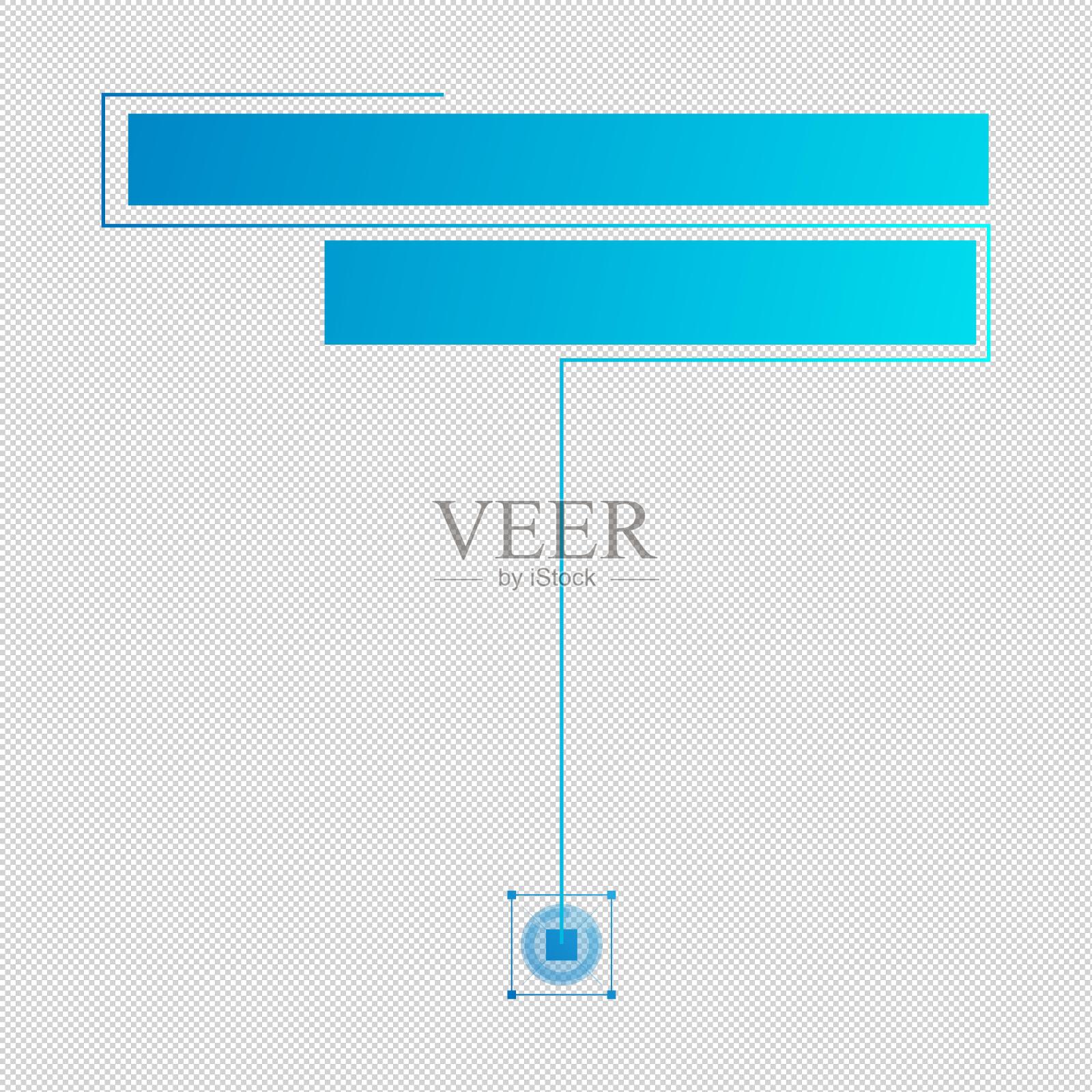 蓝色消息框解析框科技框设计元素图片
